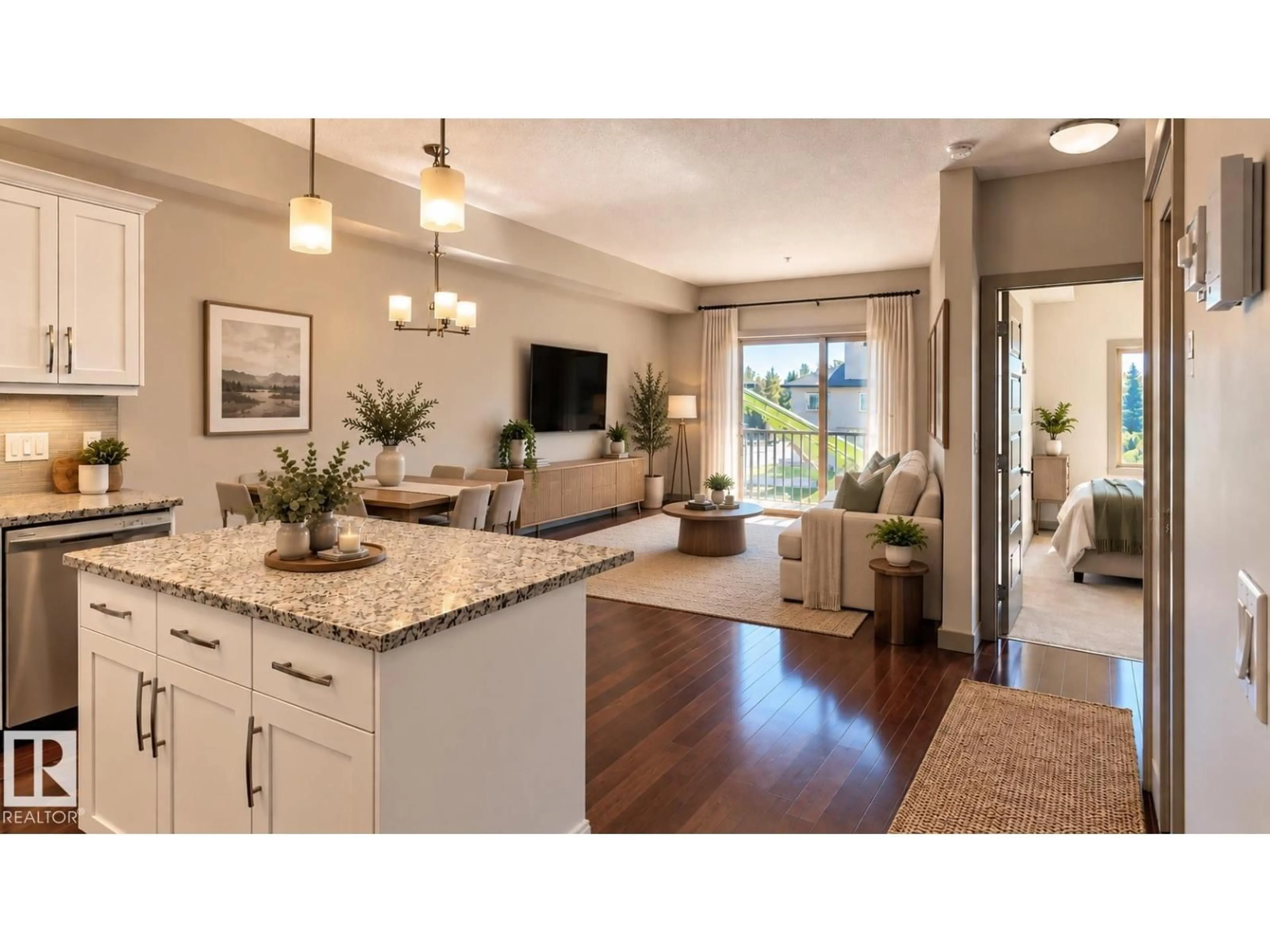 Open concept kitchen, unknown for 201 - 10530 56 AV, Edmonton Alberta T6H0X7