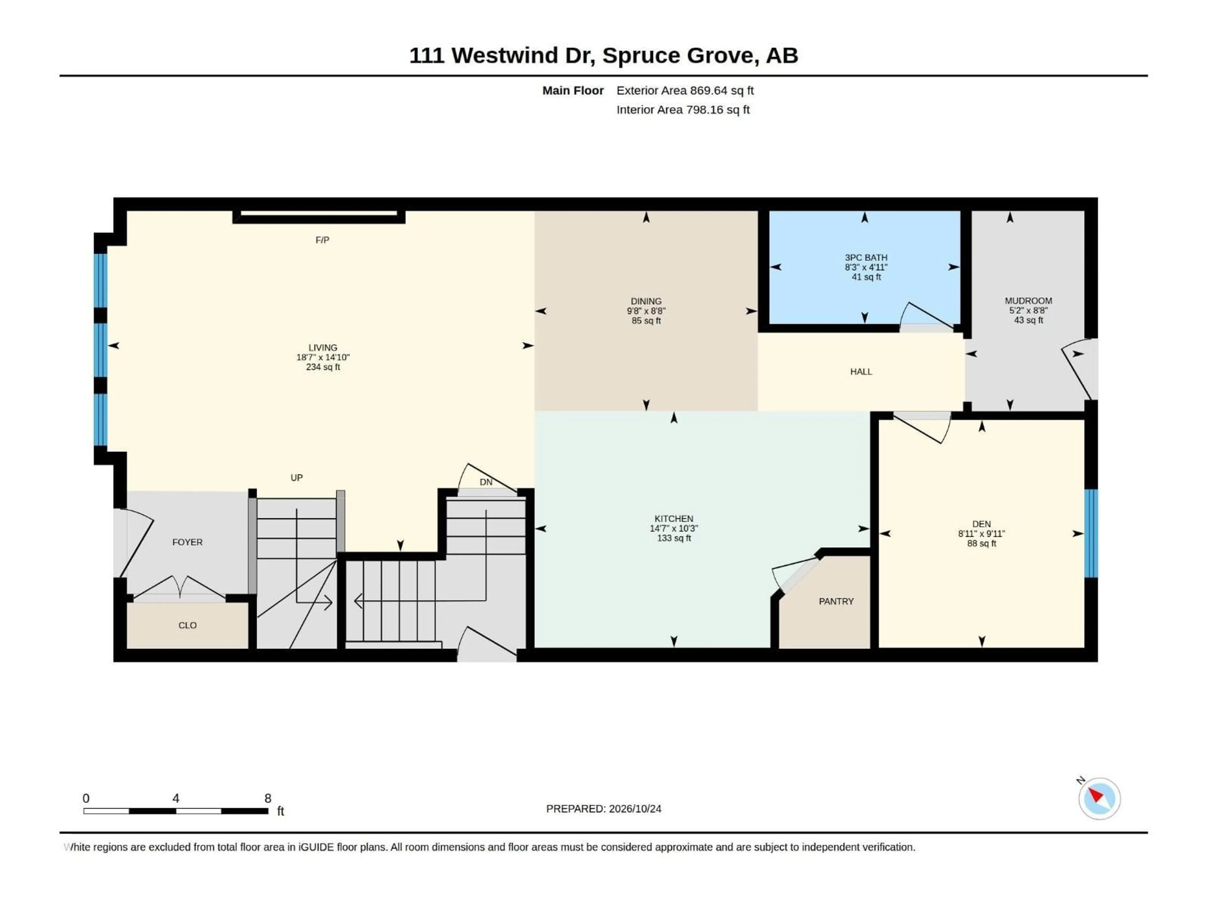 Floor plan for 111 WESTWIND DR, Spruce Grove Alberta T7X4T9
