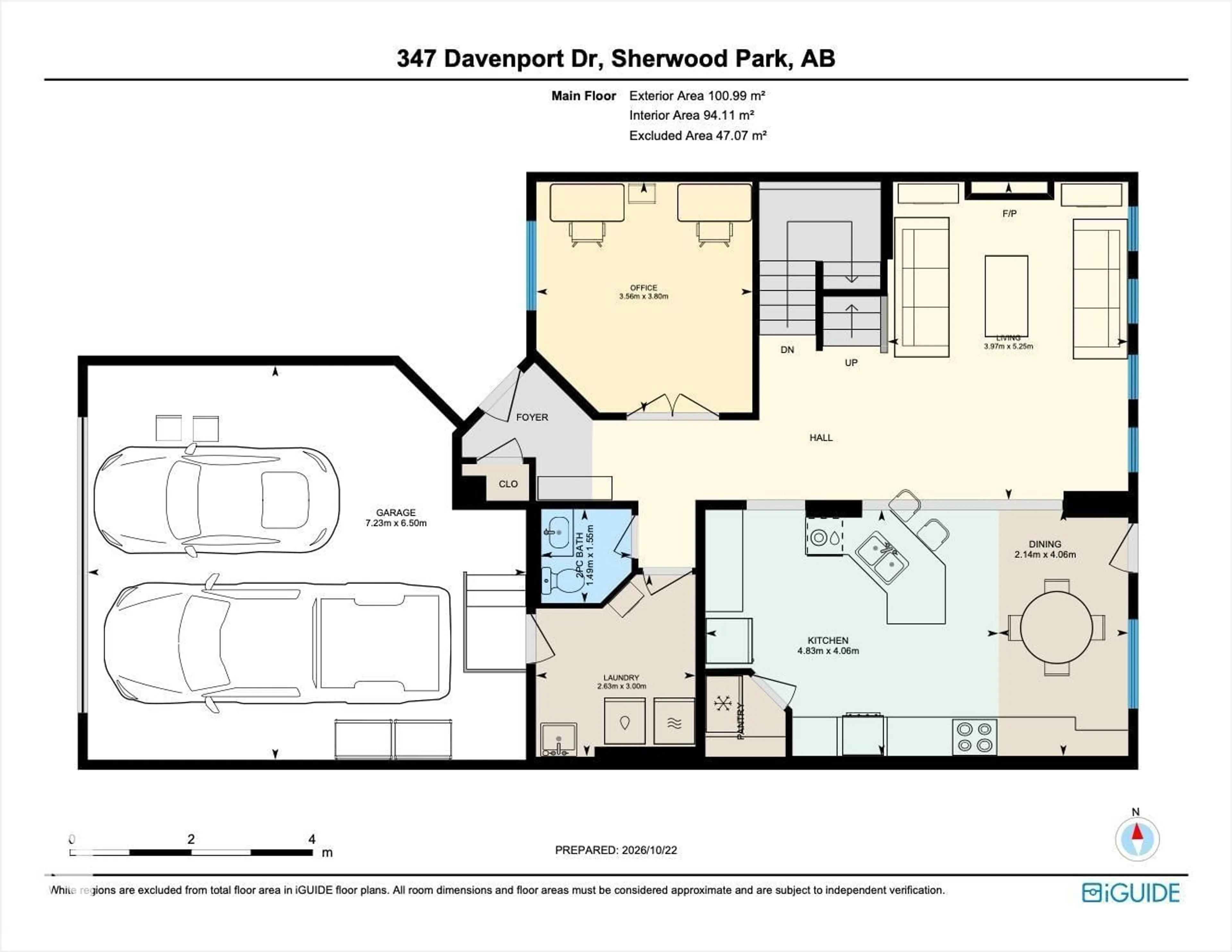 Floor plan for 347 DAVENPORT DR, Sherwood Park Alberta T8H1Y1