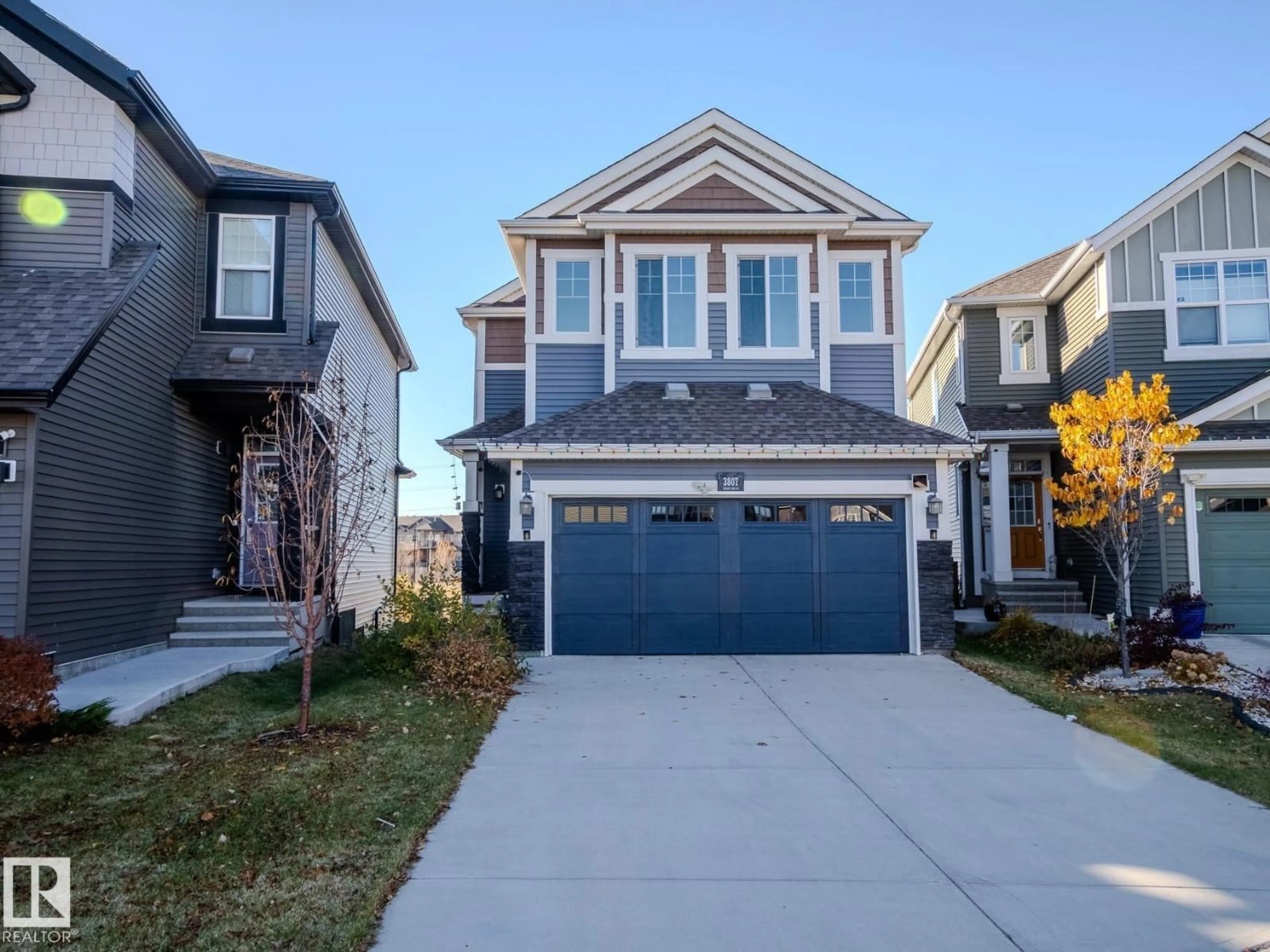 Home with vinyl exterior material, street for 3807 CHERRY LO, Edmonton Alberta T6X2K7