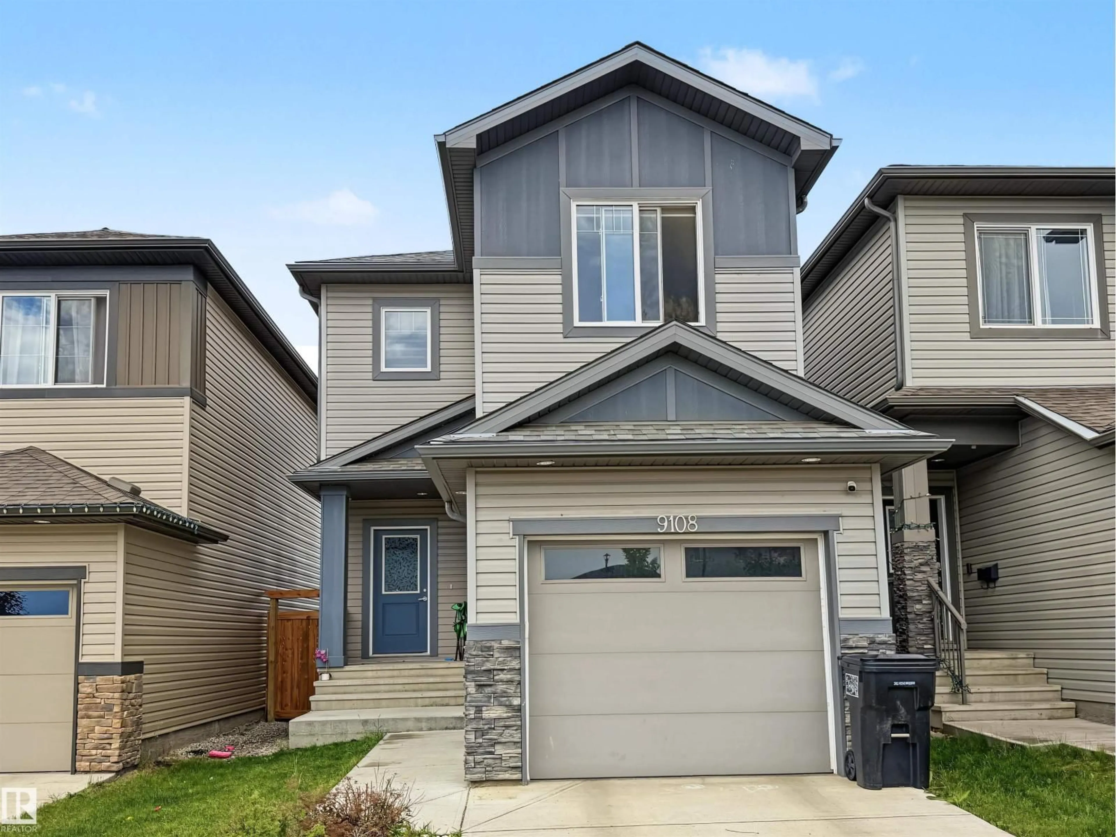 Home with vinyl exterior material, street for SW - 9108 COOPER CR, Edmonton Alberta T6W4A5