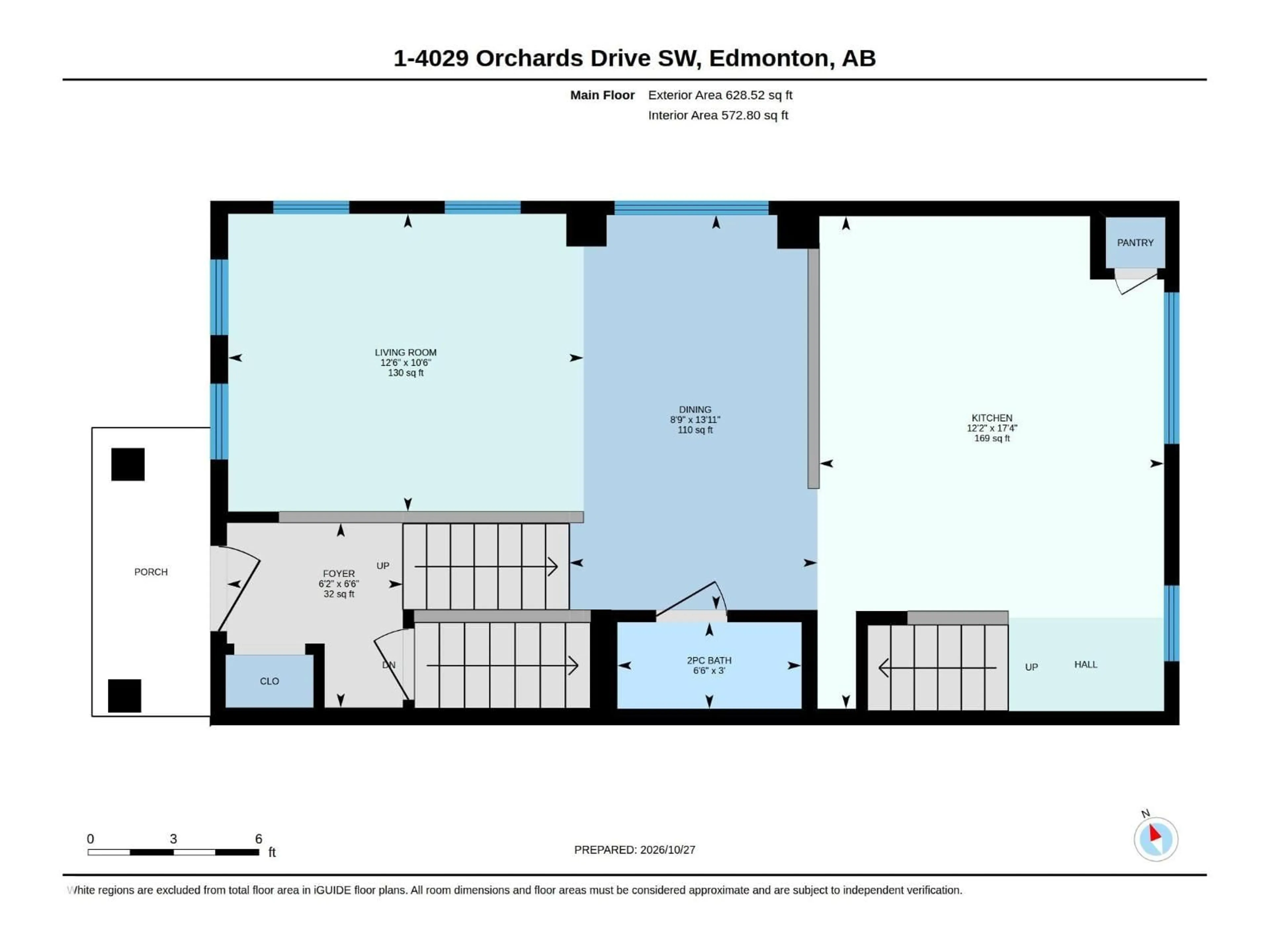Floor plan for 4029 ORCHARDS DR, Edmonton Alberta T6X1V2