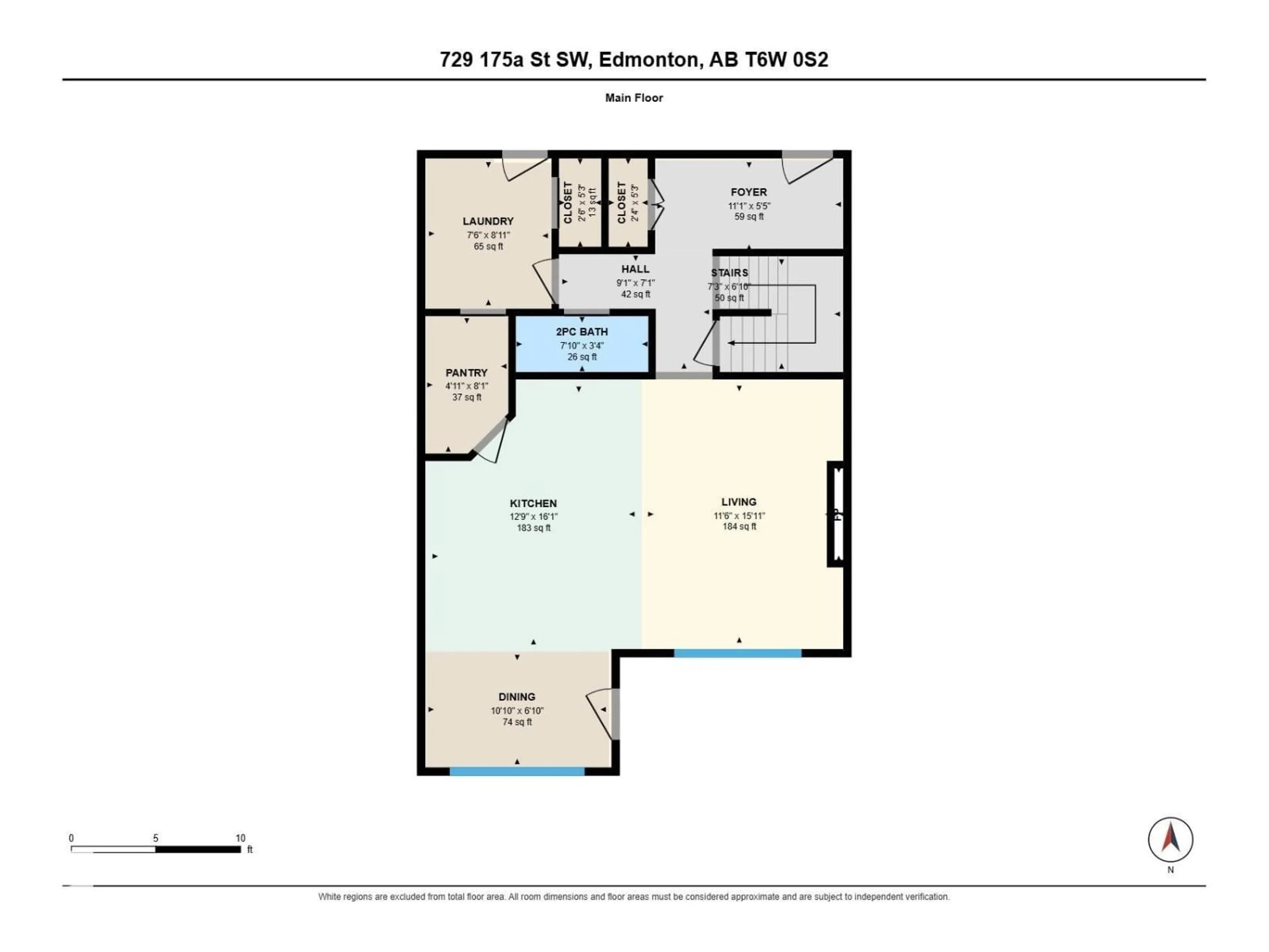 Floor plan for SW - 729 175A ST, Edmonton Alberta T6W2G5