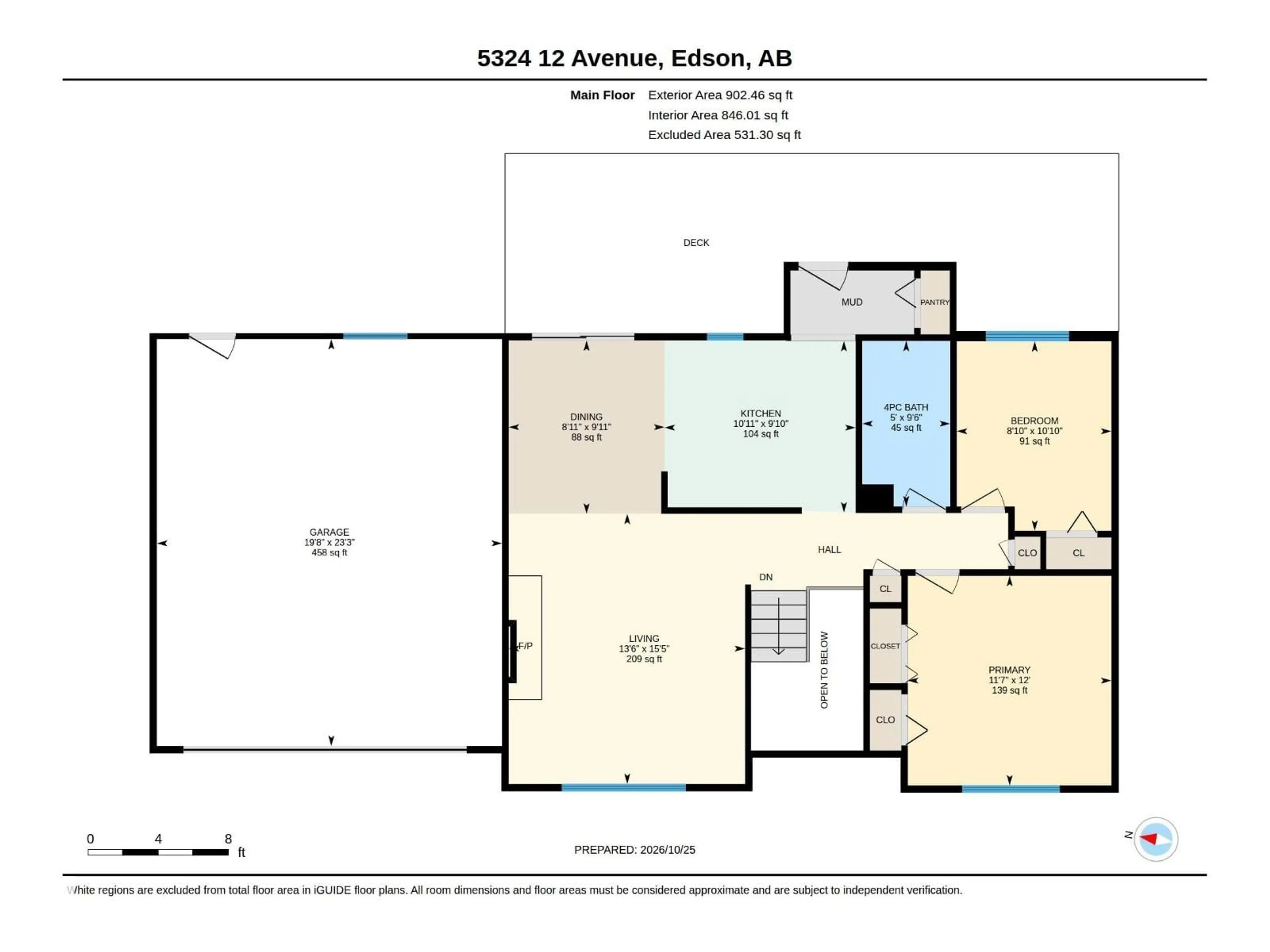 Floor plan for 5324 12 AVENUE, Edson Alberta T7E1J8