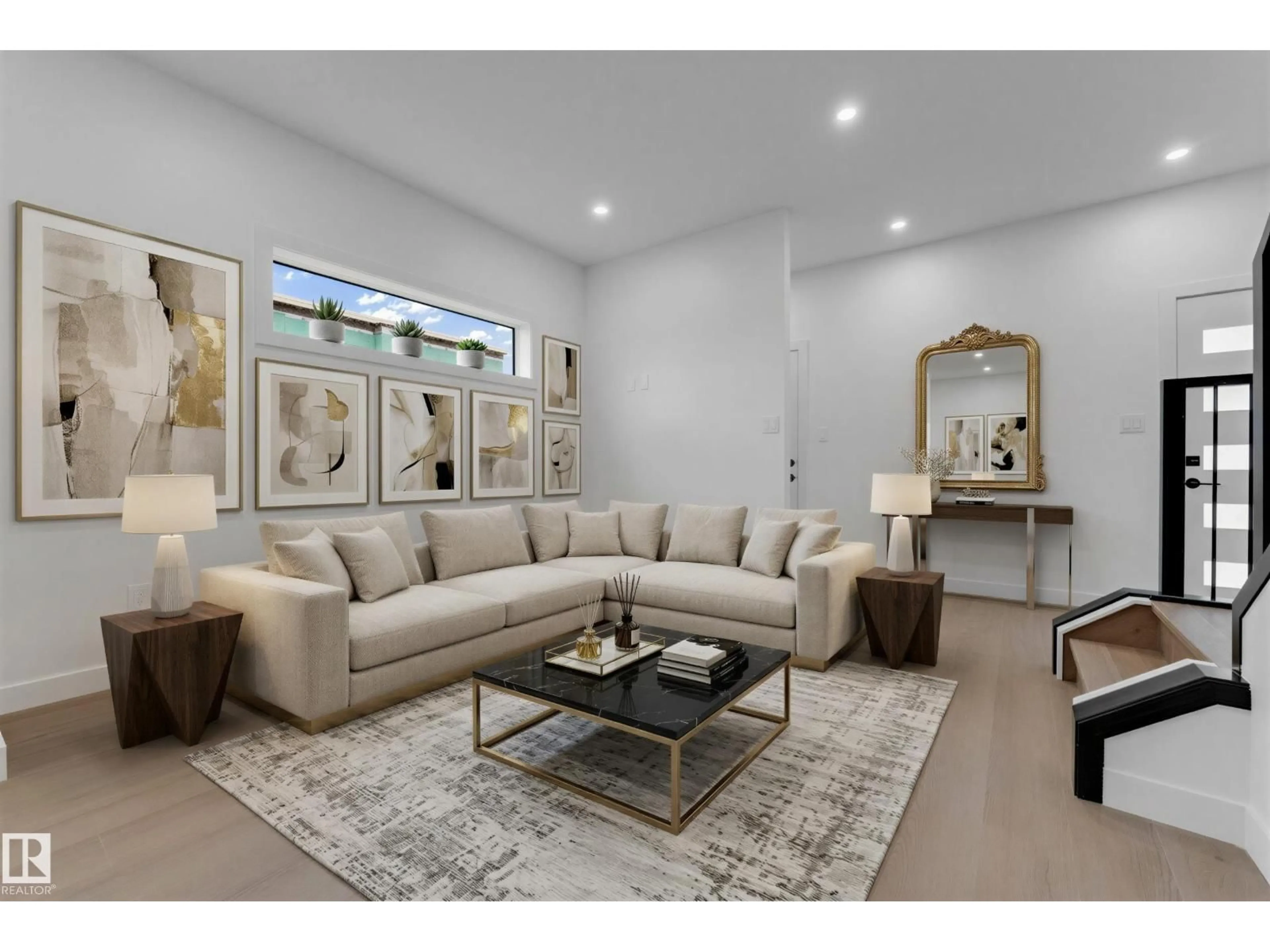 Living room with furniture, unknown for 9223 156 AV, Edmonton Alberta T5Z0S4