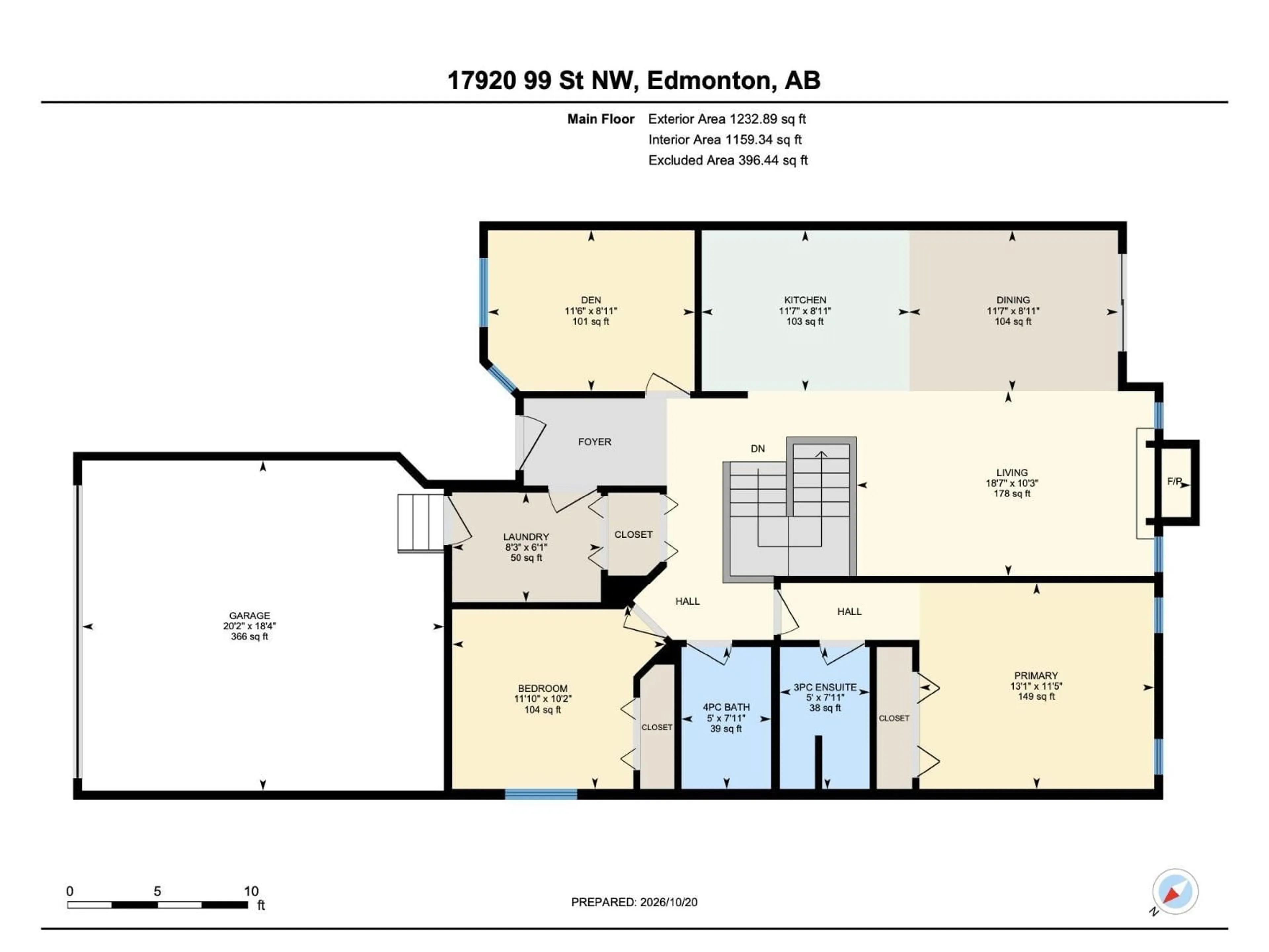 Floor plan for NW - 17920 99 ST, Edmonton Alberta T5X6A2