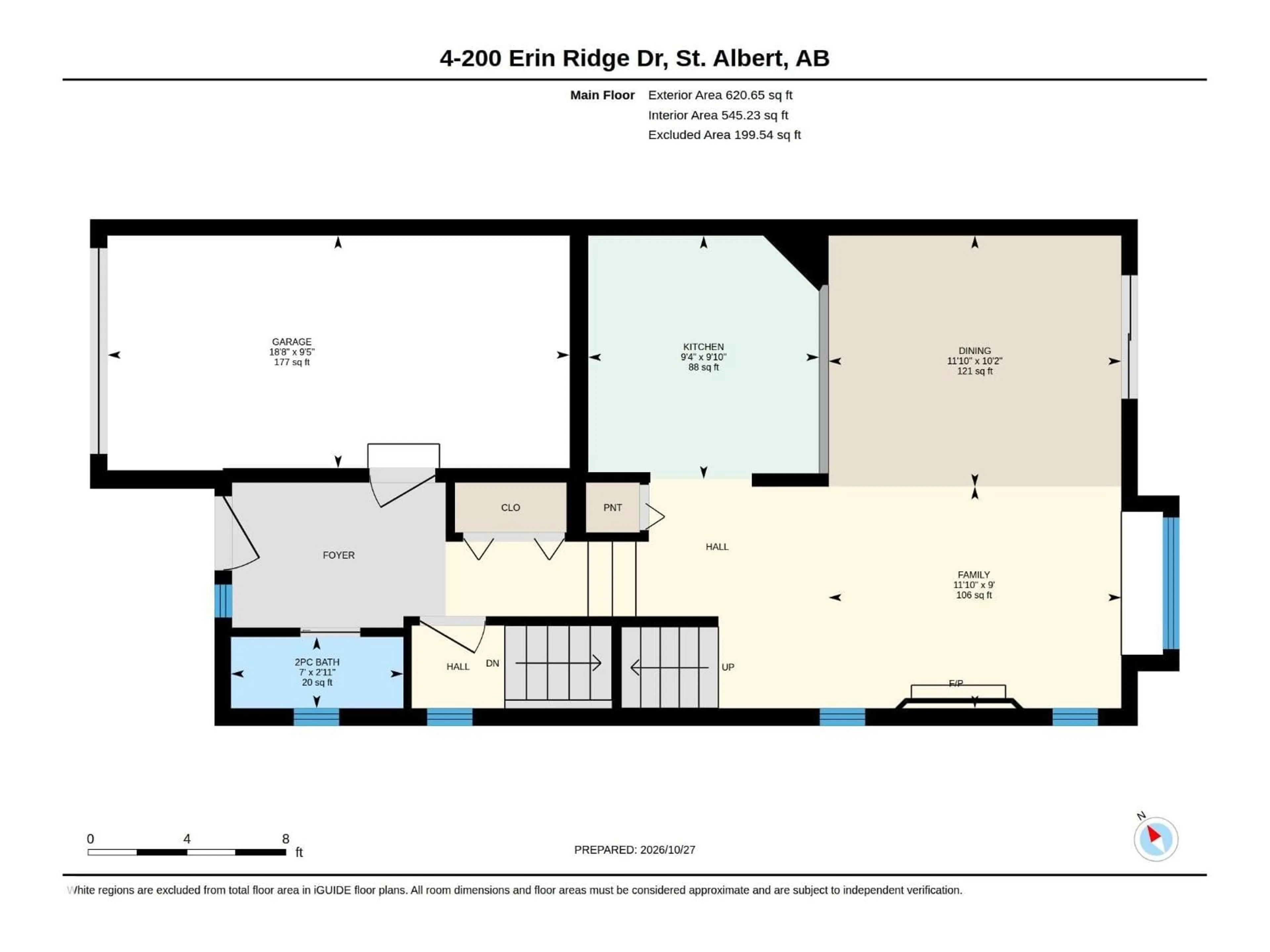 Floor plan for #4 - 200 ERIN RIDGE DR, St. Albert Alberta T8N7E2