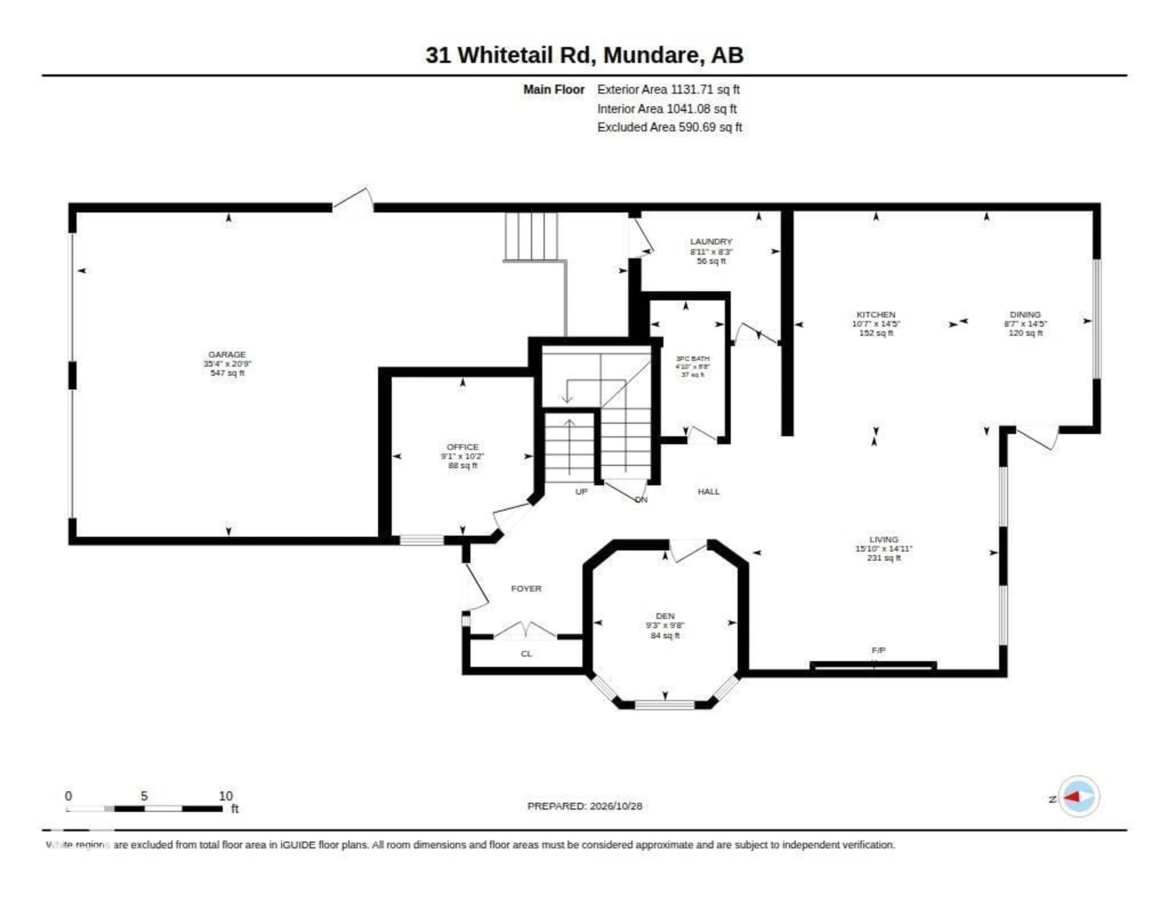 Floor plan for 31 WHITETAIL RD, Mundare Alberta T0B3H0