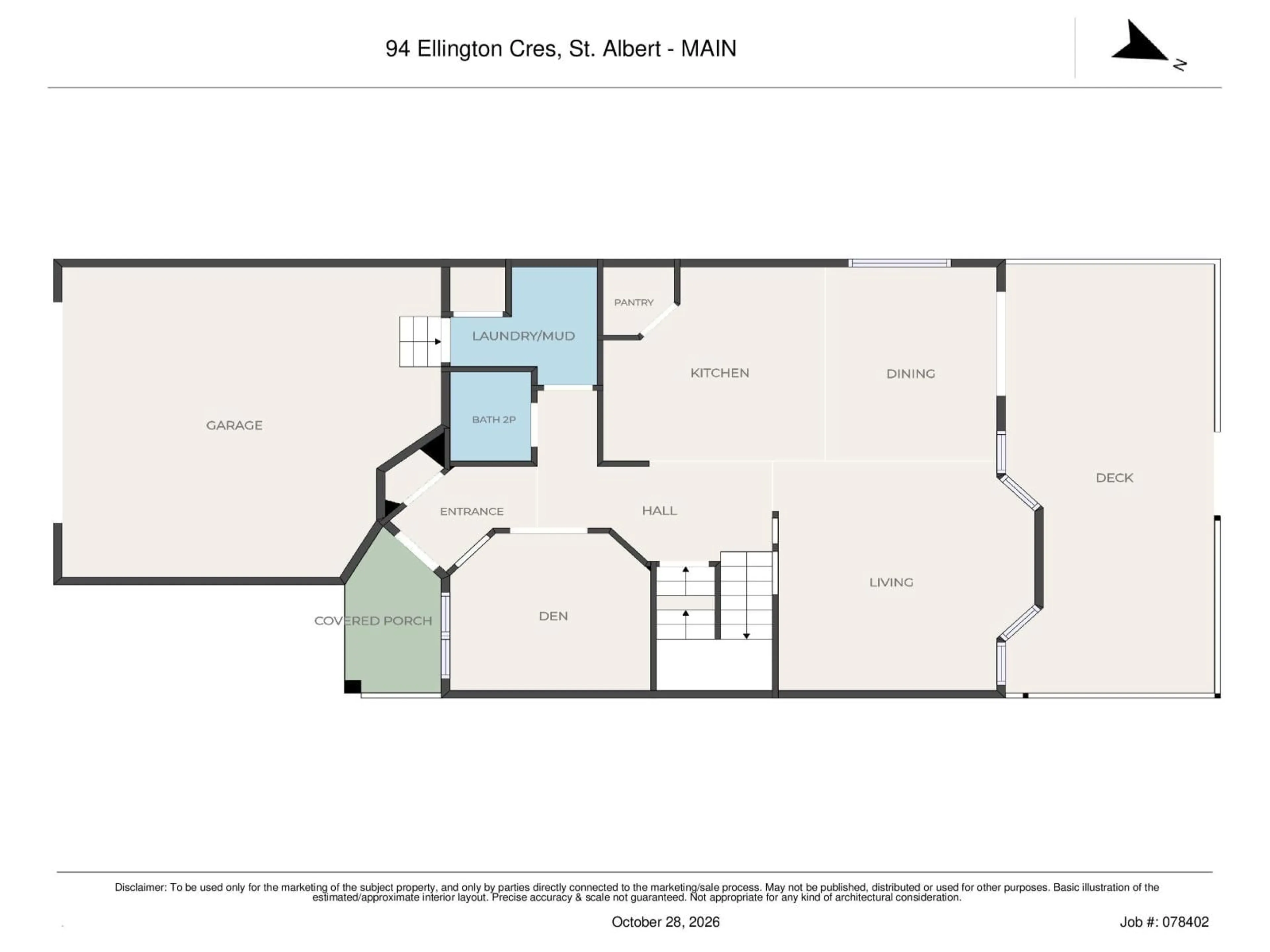 Floor plan for 94 ELLINGTON CR, St. Albert Alberta T8N4C6