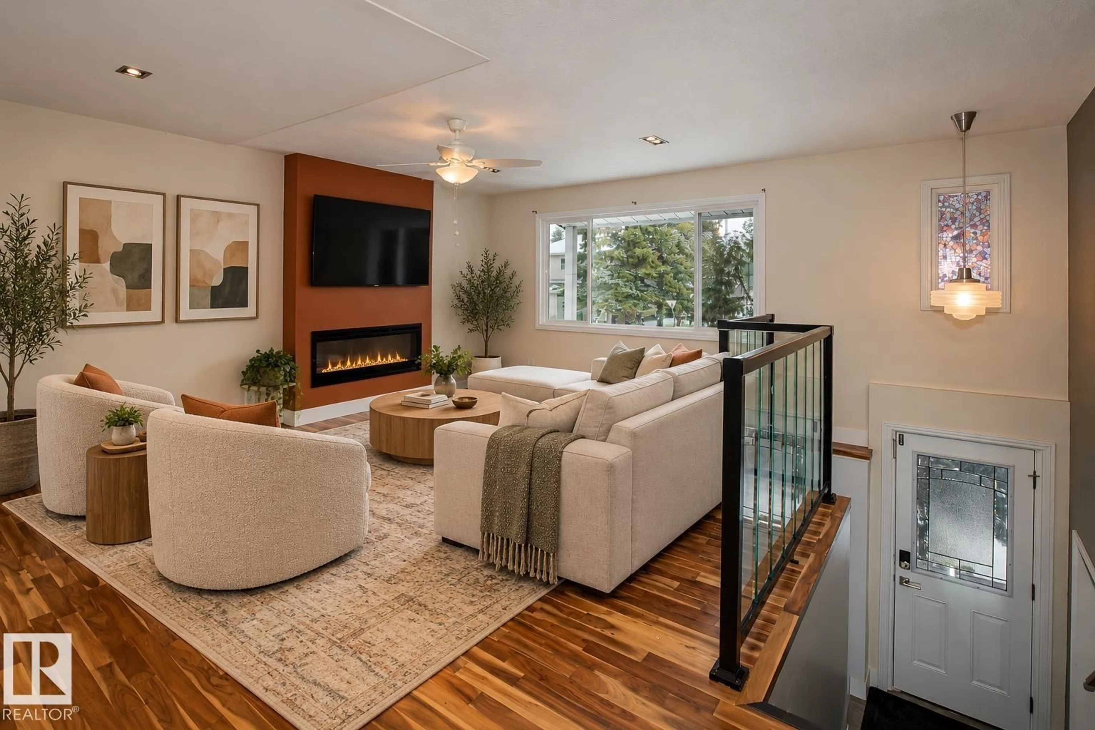 Living room with furniture, unknown for NW - 12804 133 ST, Edmonton Alberta T5L1S6