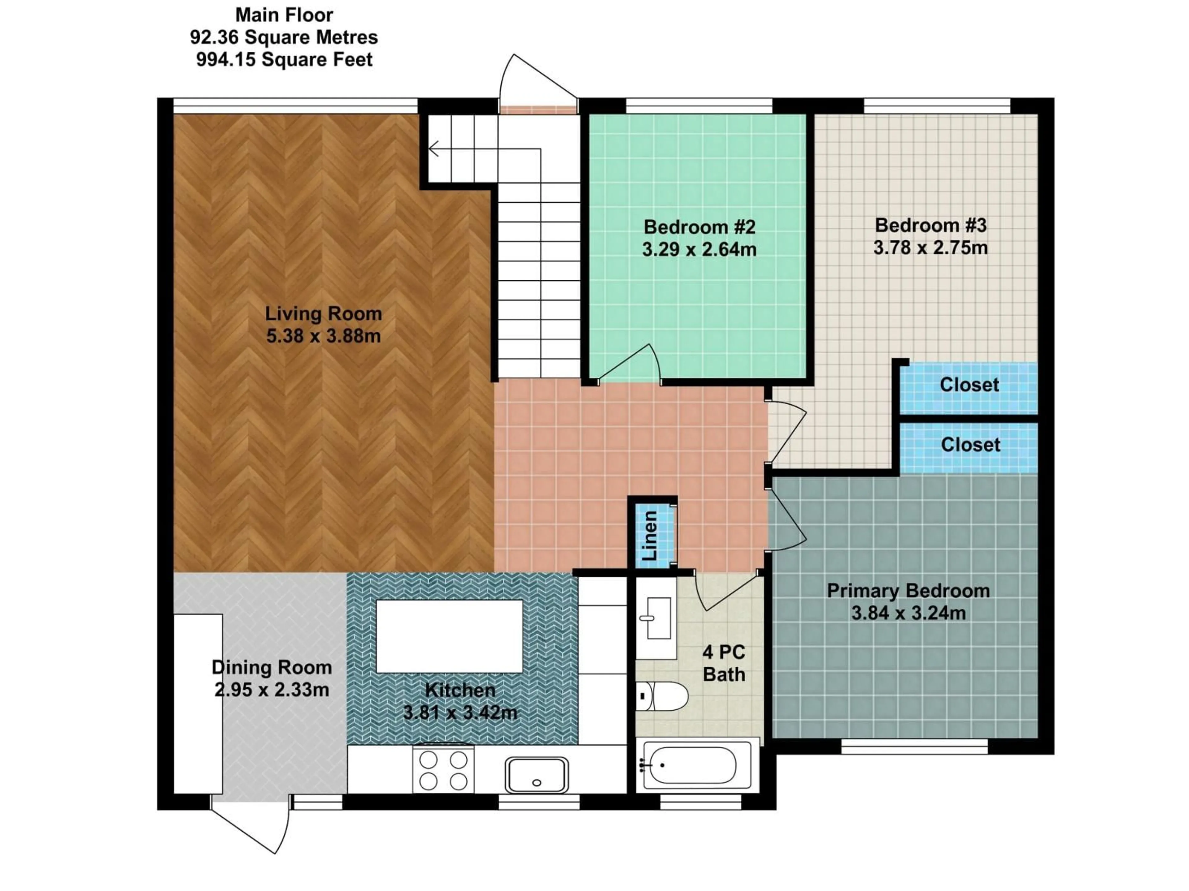 Floor plan for NW - 12804 133 ST, Edmonton Alberta T5L1S6