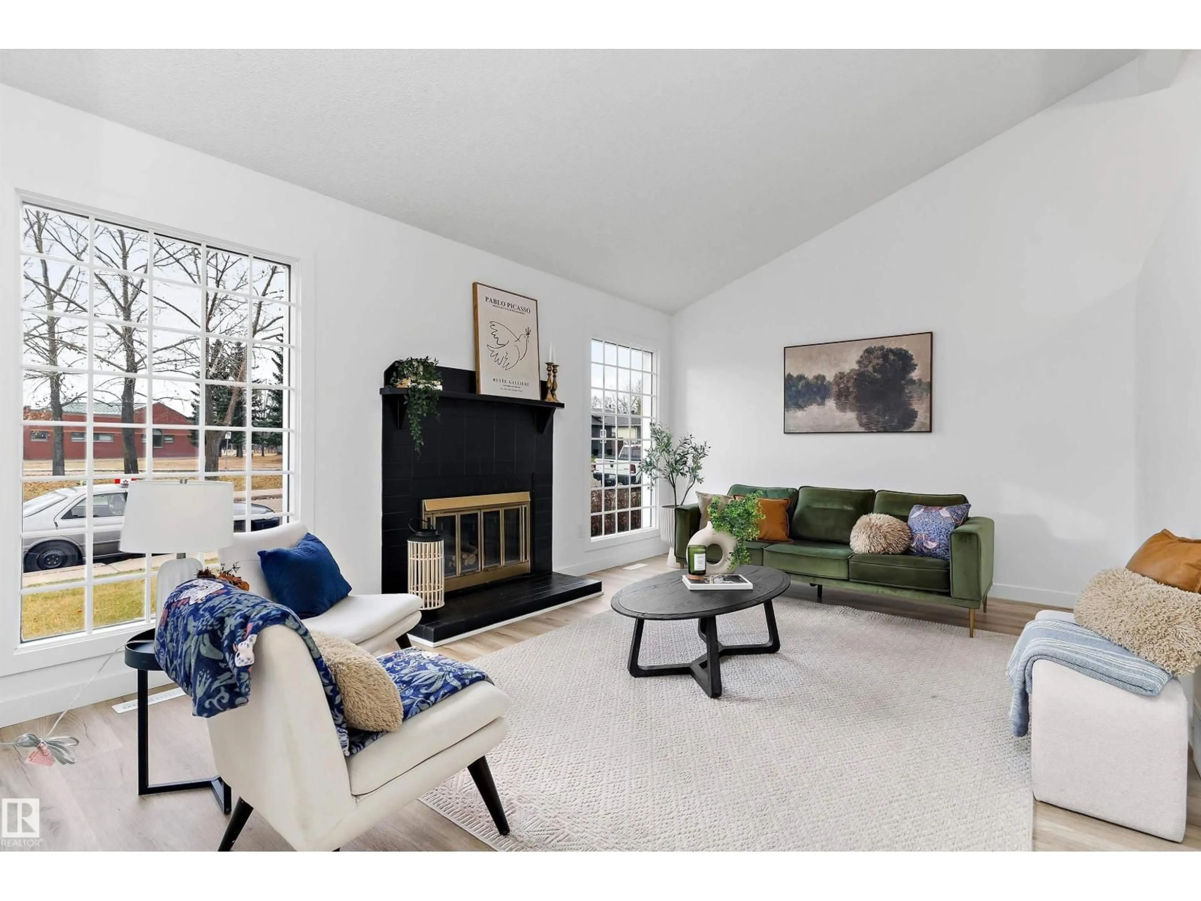 Living room with furniture, unknown for 3816 41 AV, Edmonton Alberta T6L5M4