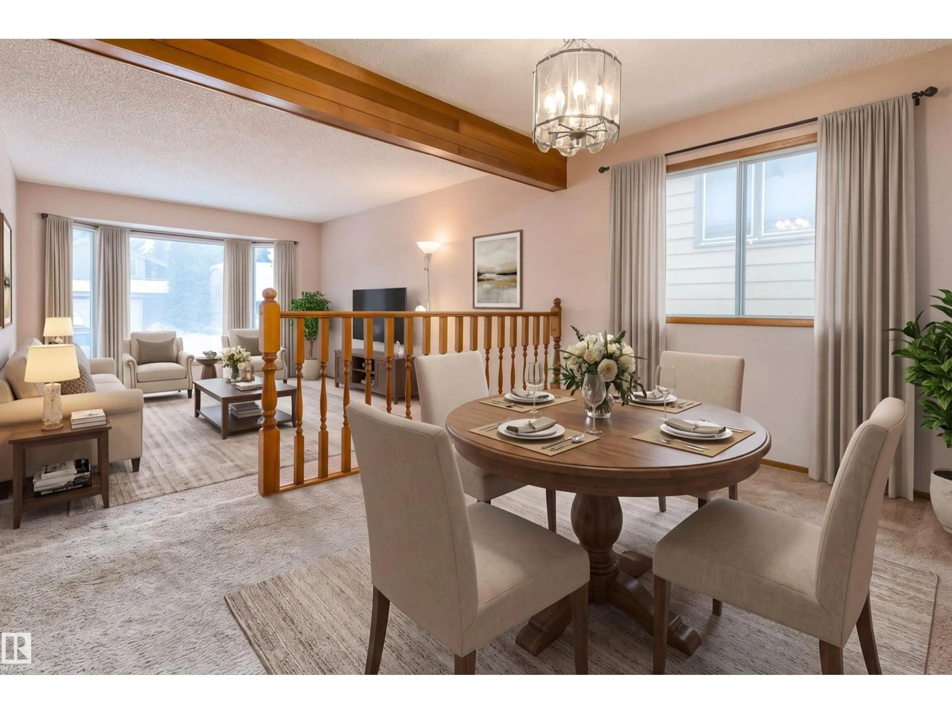 Dining room, wood/laminate floor for 11125 19 AV, Edmonton Alberta T6J4Z5