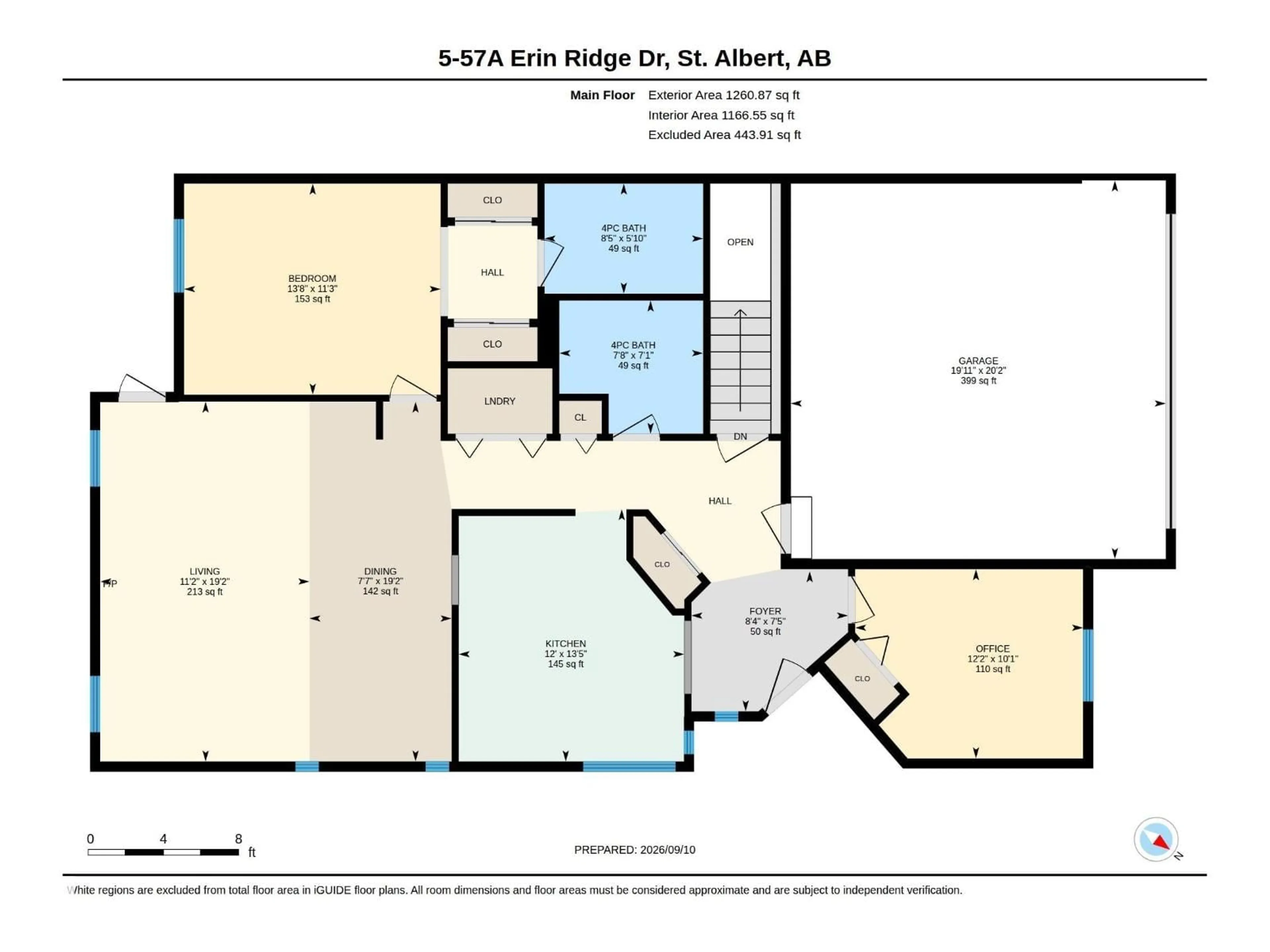 Floor plan for 57A - 5 ERIN RIDGE DR, St. Albert Alberta T8N6G1