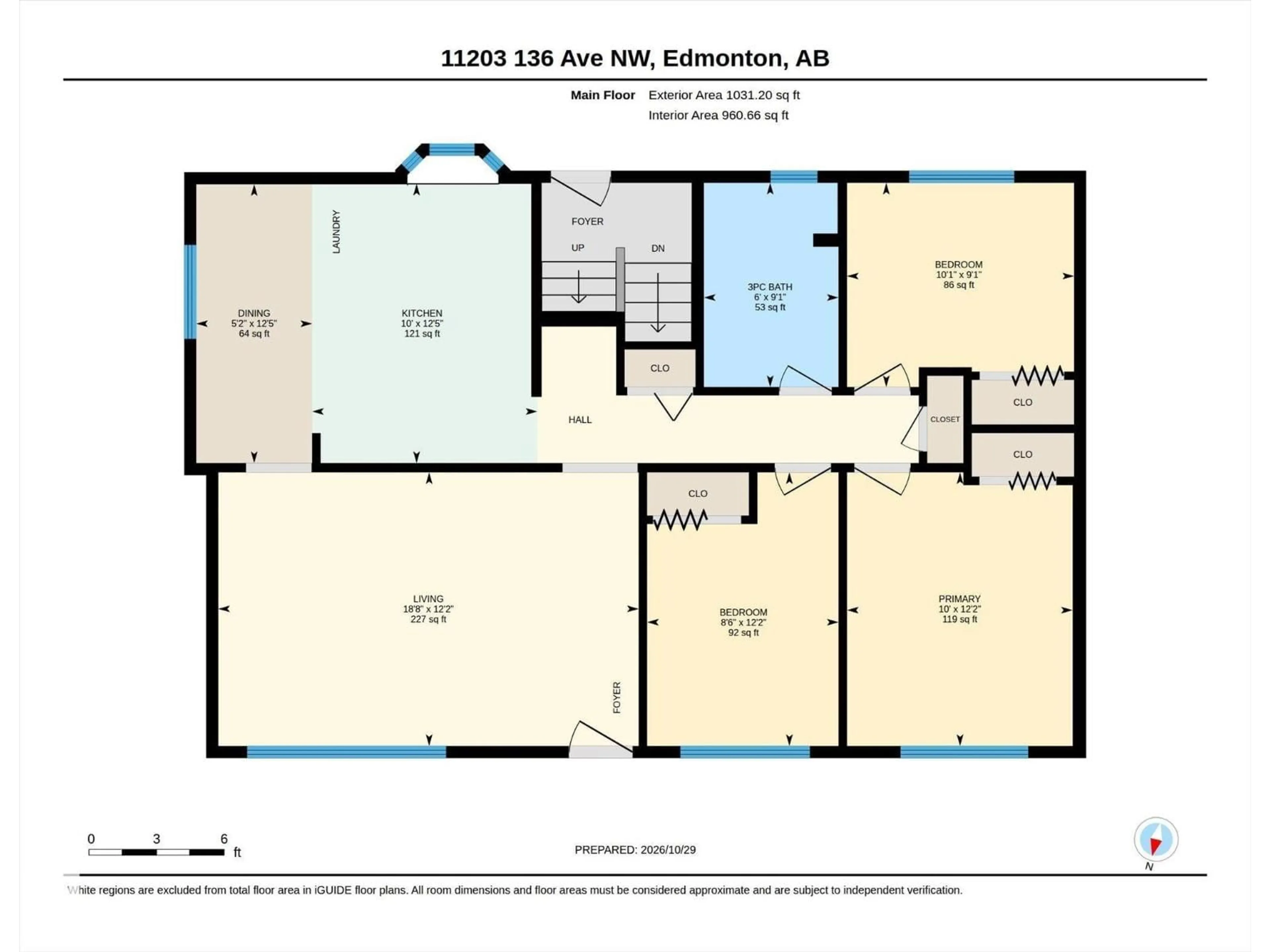 Floor plan for 11203 136 AV, Edmonton Alberta T5E1W9