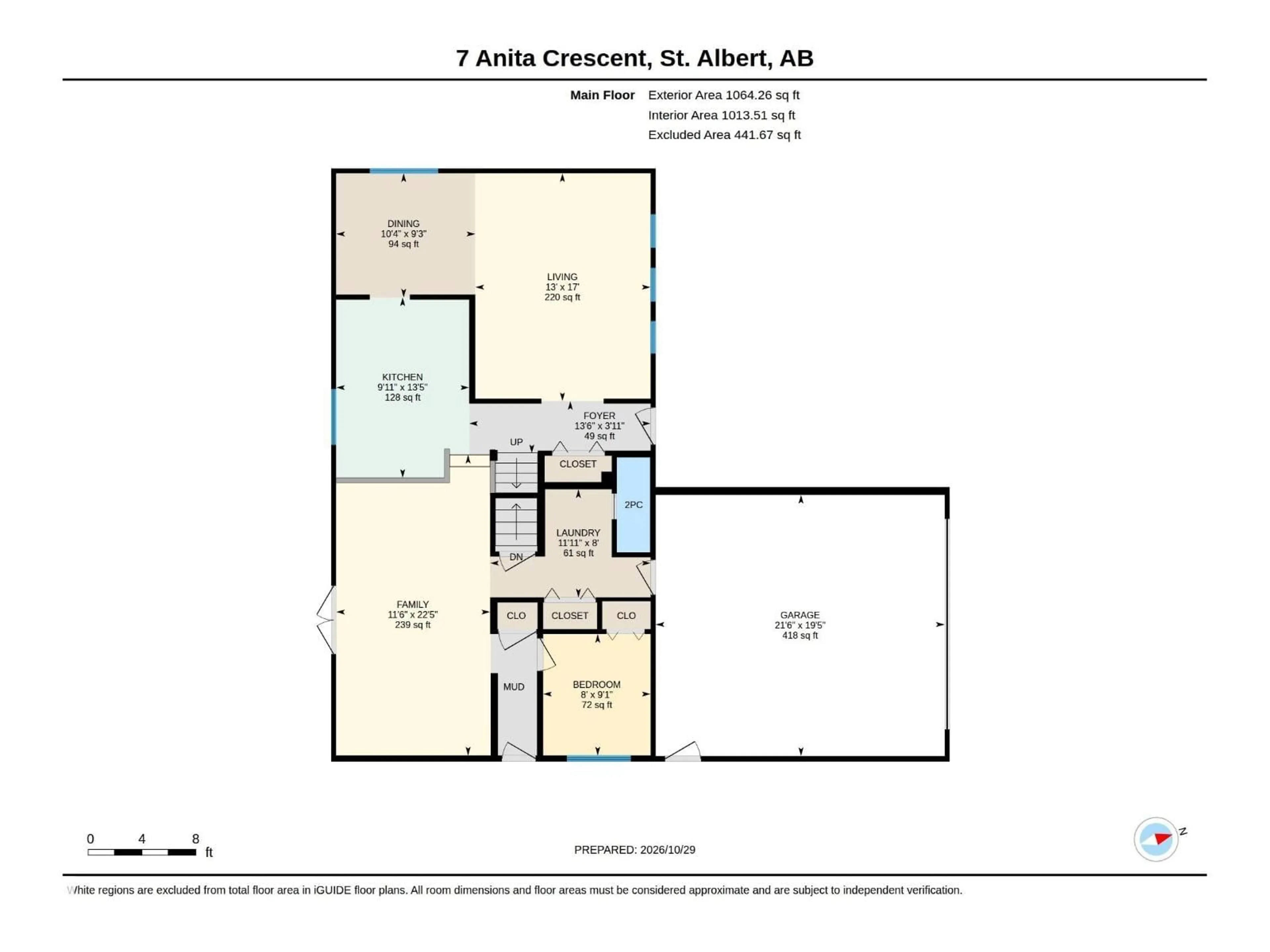 Floor plan for 7 ANITA CR, St. Albert Alberta T8N2W3