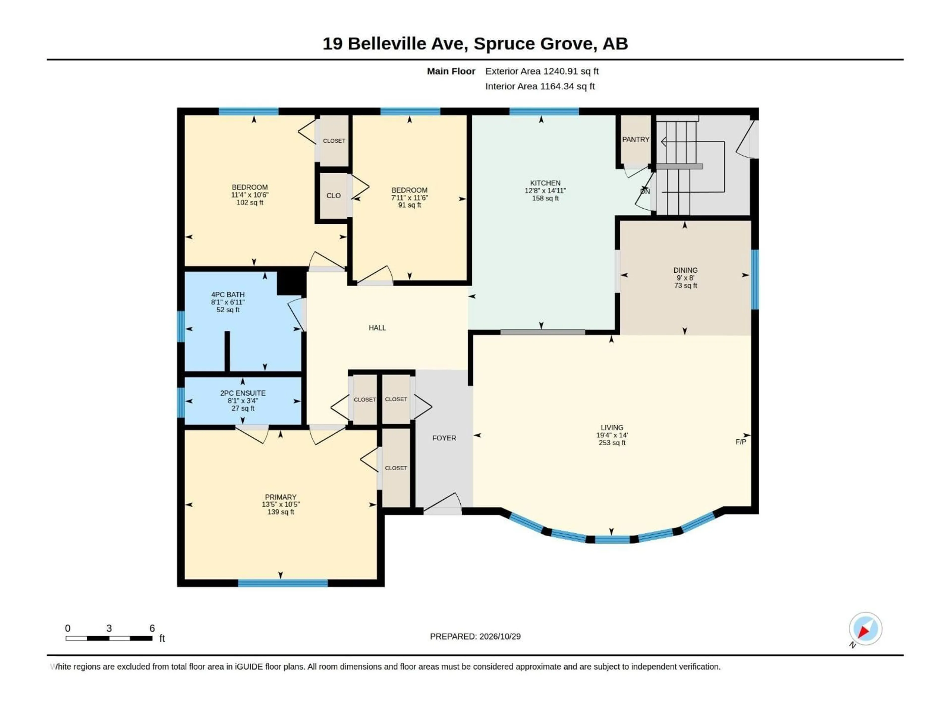 Floor plan for 19 BELLEVILLE AV, Spruce Grove Alberta T7X1J6