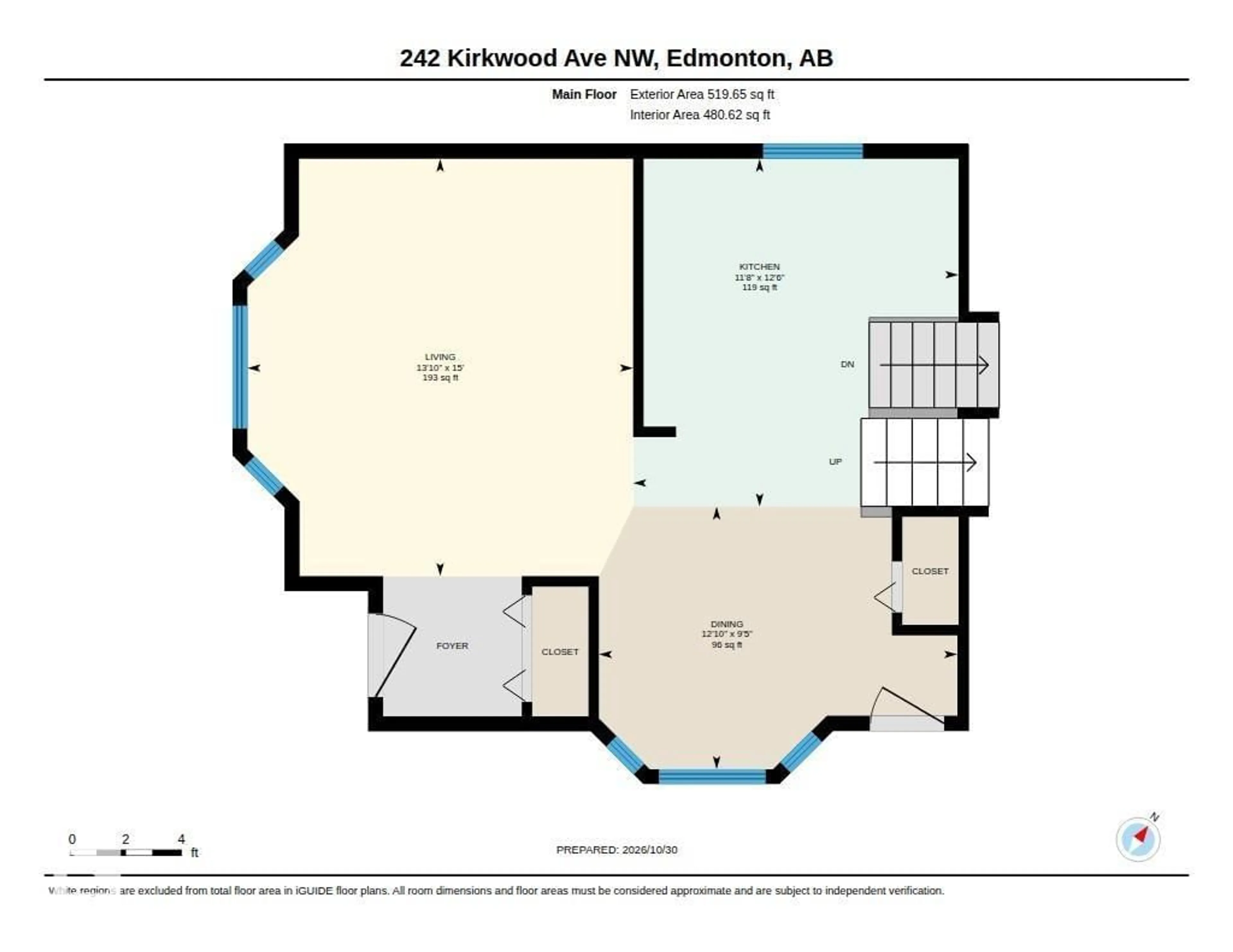 Floor plan for 242 KIRKWOOD AV, Edmonton Alberta T6L5A8