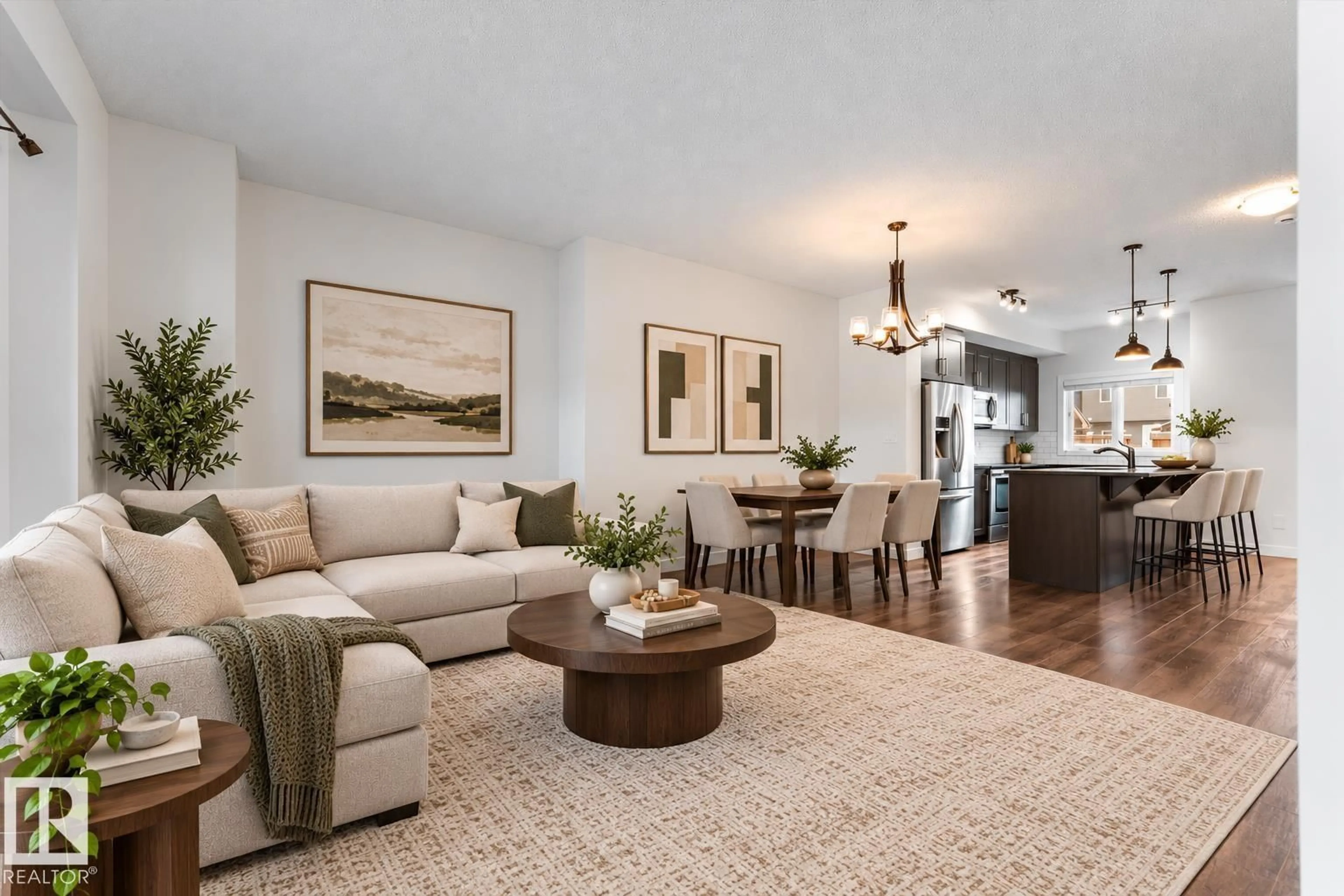 Living room with furniture, unknown for 153 HAWKS RIDGE BV, Edmonton Alberta T5S0H5