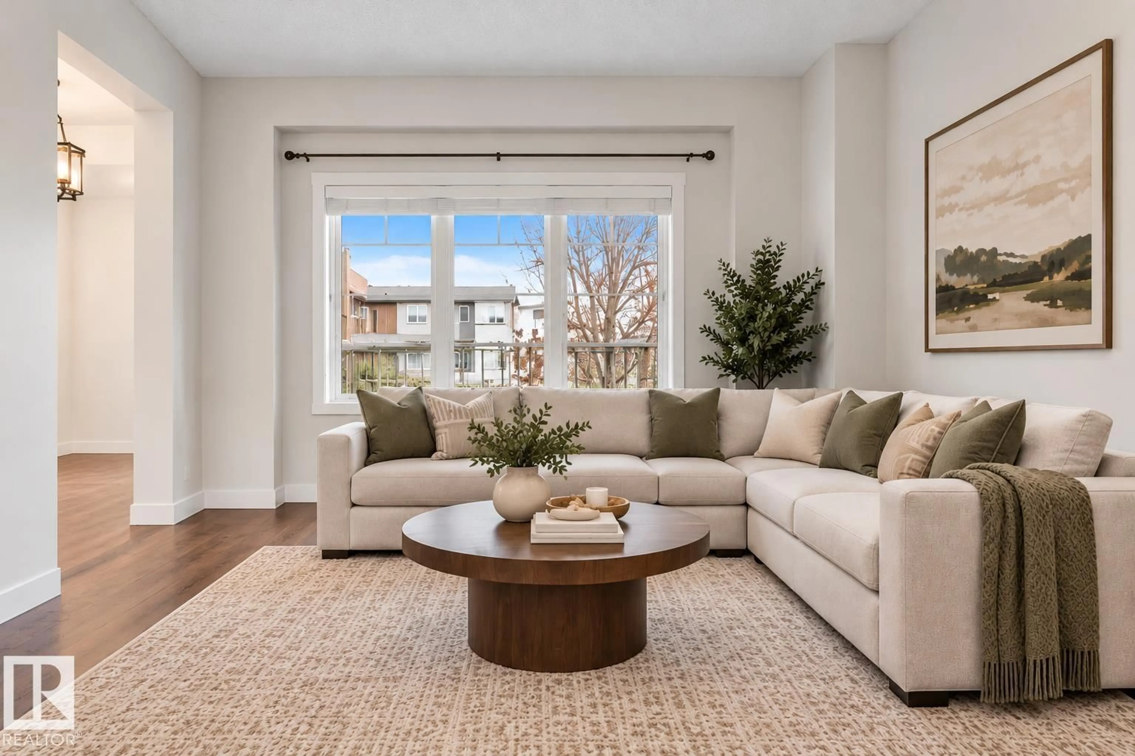 Living room with furniture, unknown for 153 HAWKS RIDGE BV, Edmonton Alberta T5S0H5