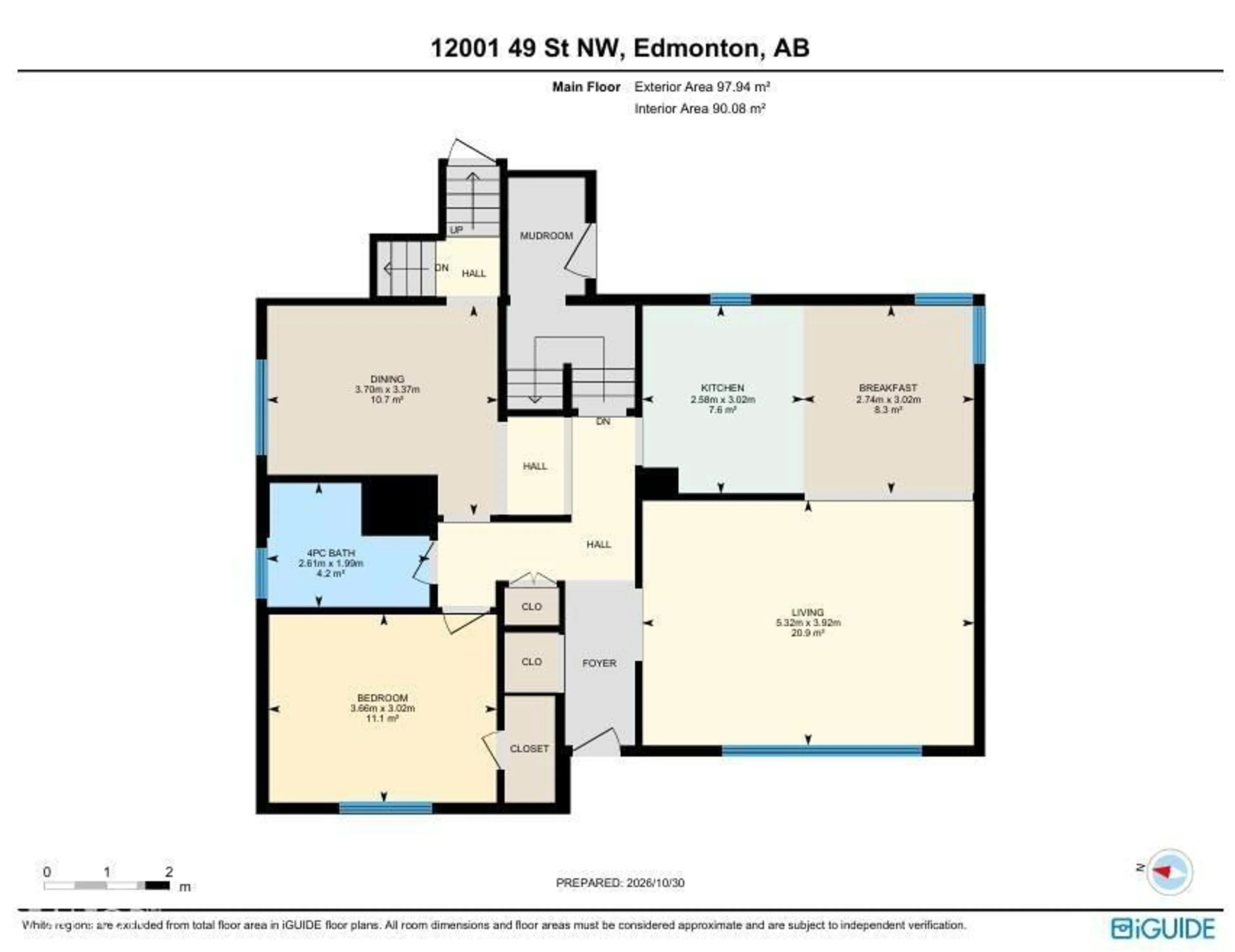 Floor plan for NW - 12001 49 ST, Edmonton Alberta T5W3A3