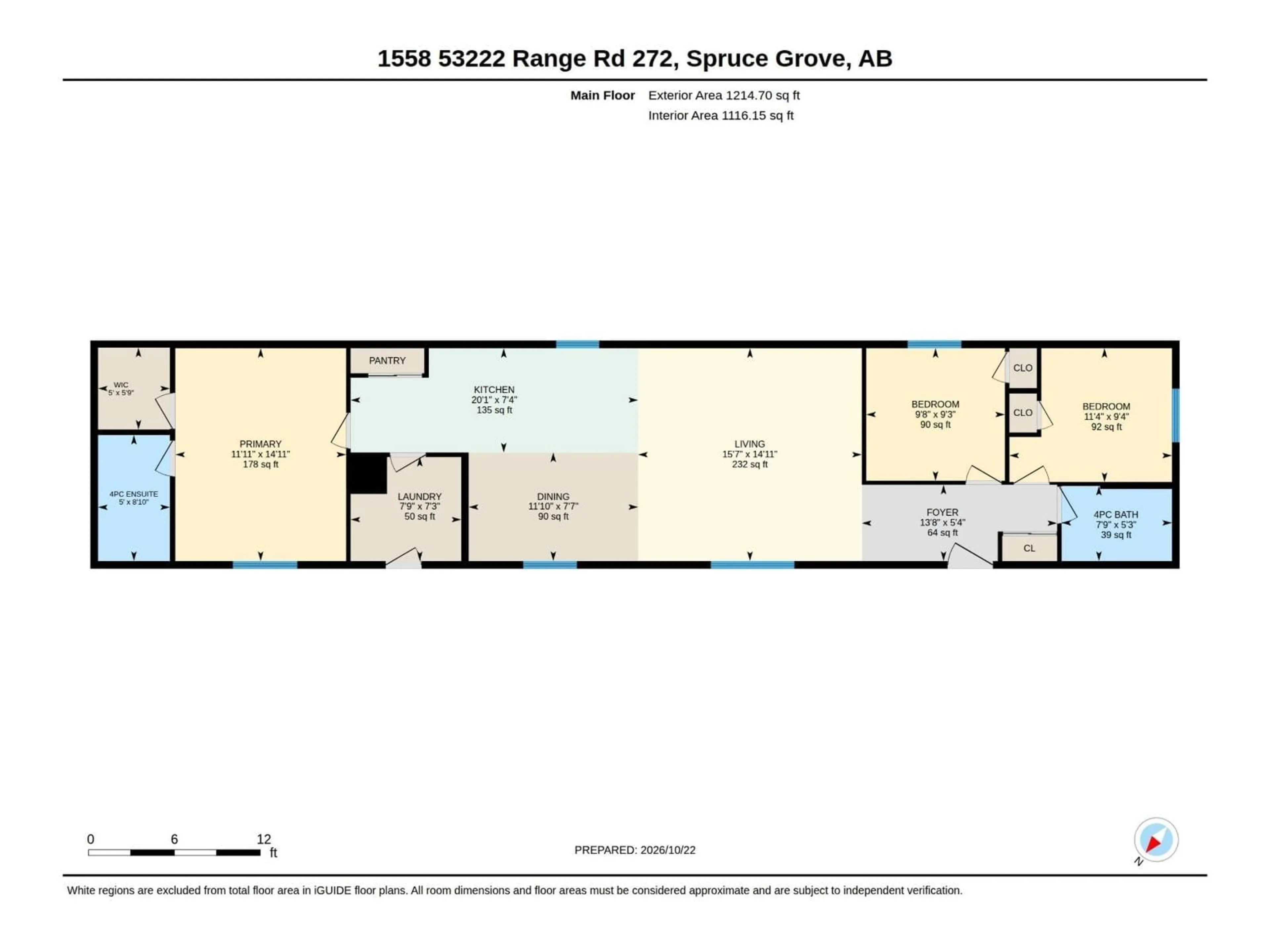 Floor plan for 1558 RANGE RD 272 RD, Rural Parkland County Alberta T7X3P1