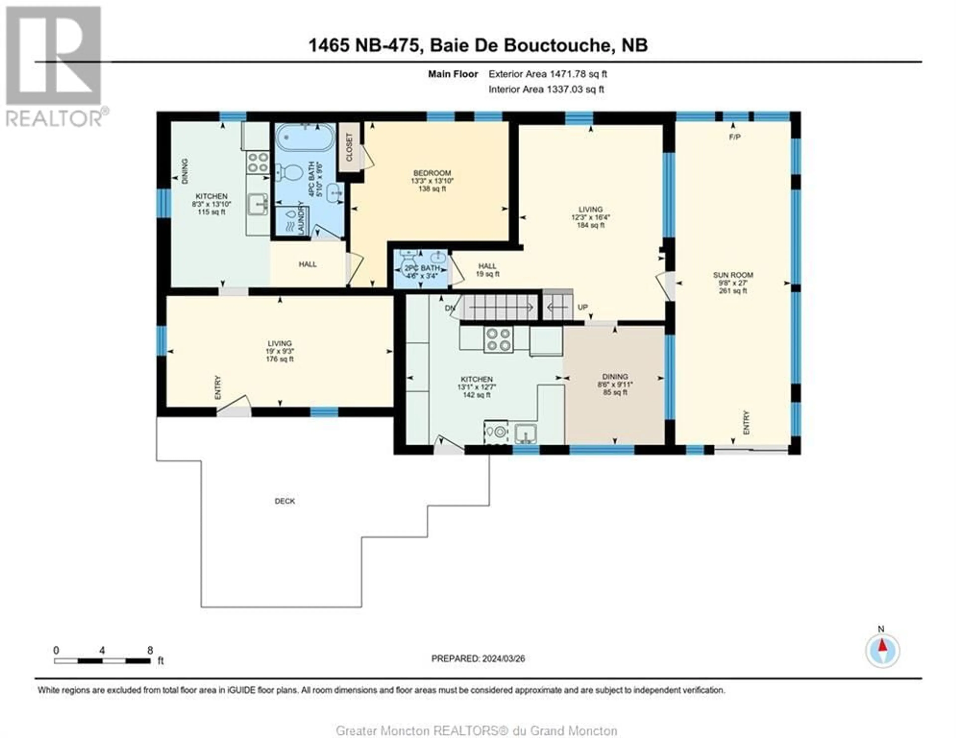 Floor plan for 1465 Route 475, Bouctouche New Brunswick E4S4P5