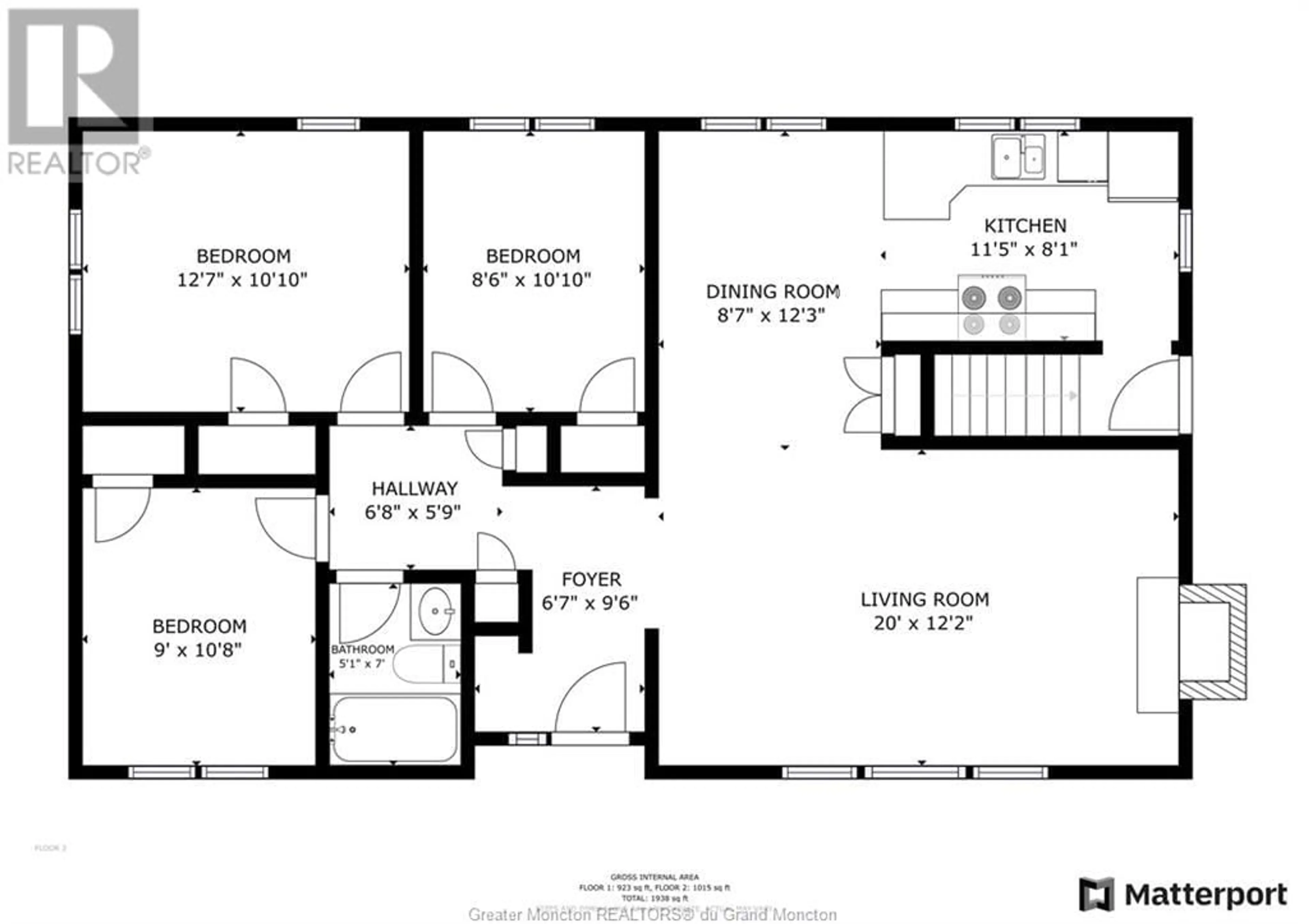 Floor plan for 39 King, Sackville New Brunswick E4L3G2