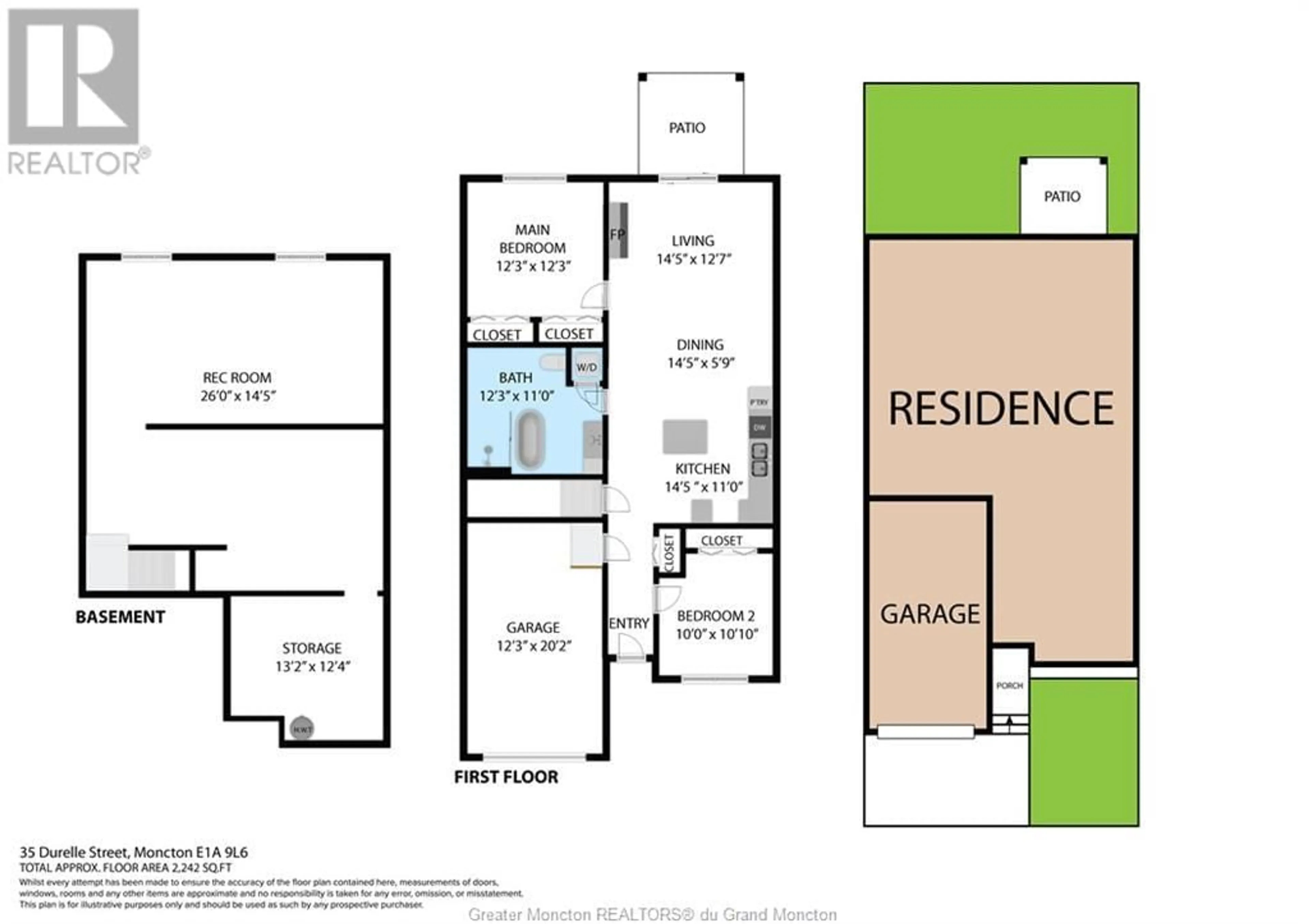 Floor plan for 33 Durelle ST, Moncton New Brunswick E1A9L6