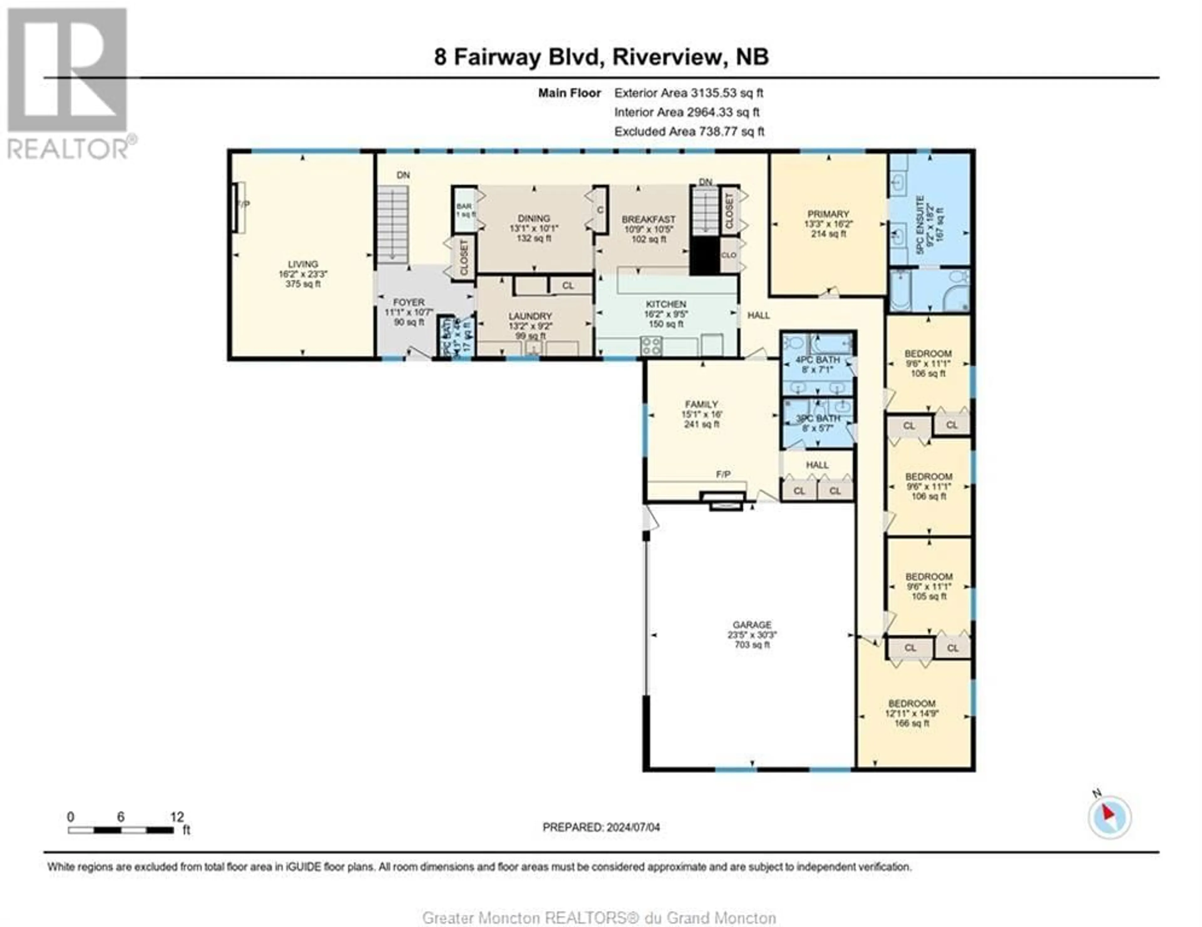Floor plan for 8 Fairway BLVD, Riverview New Brunswick E1B1S8