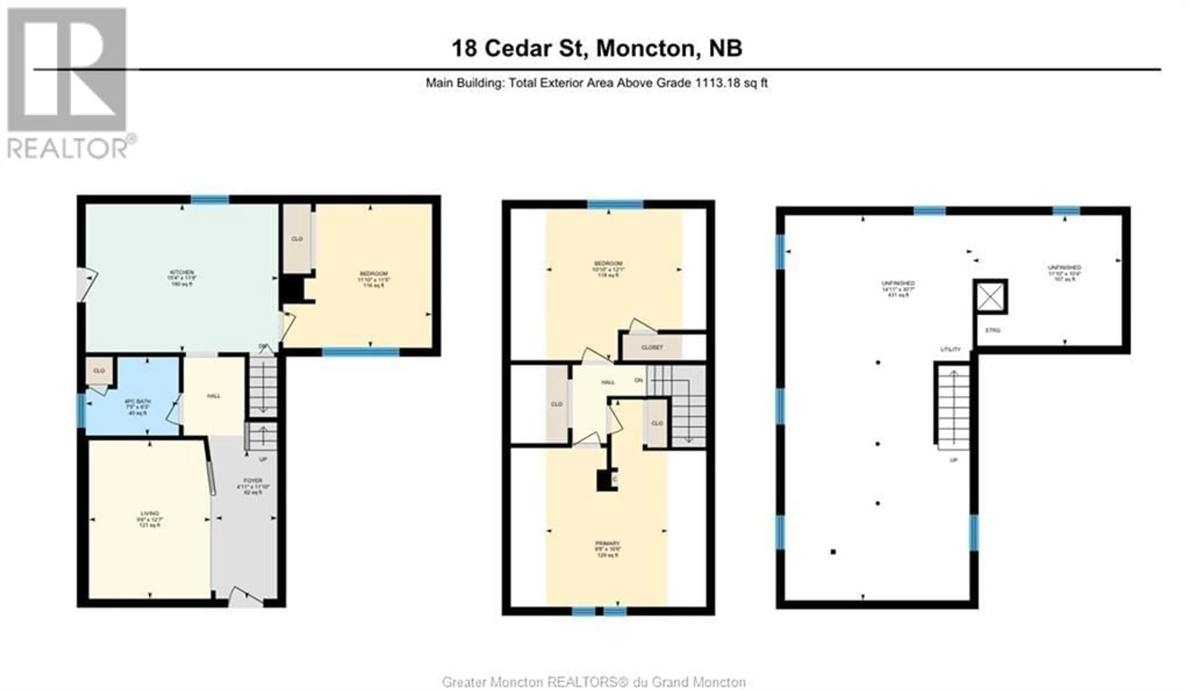 Floor plan for 18 Cedar ST, Moncton New Brunswick E1C7L2