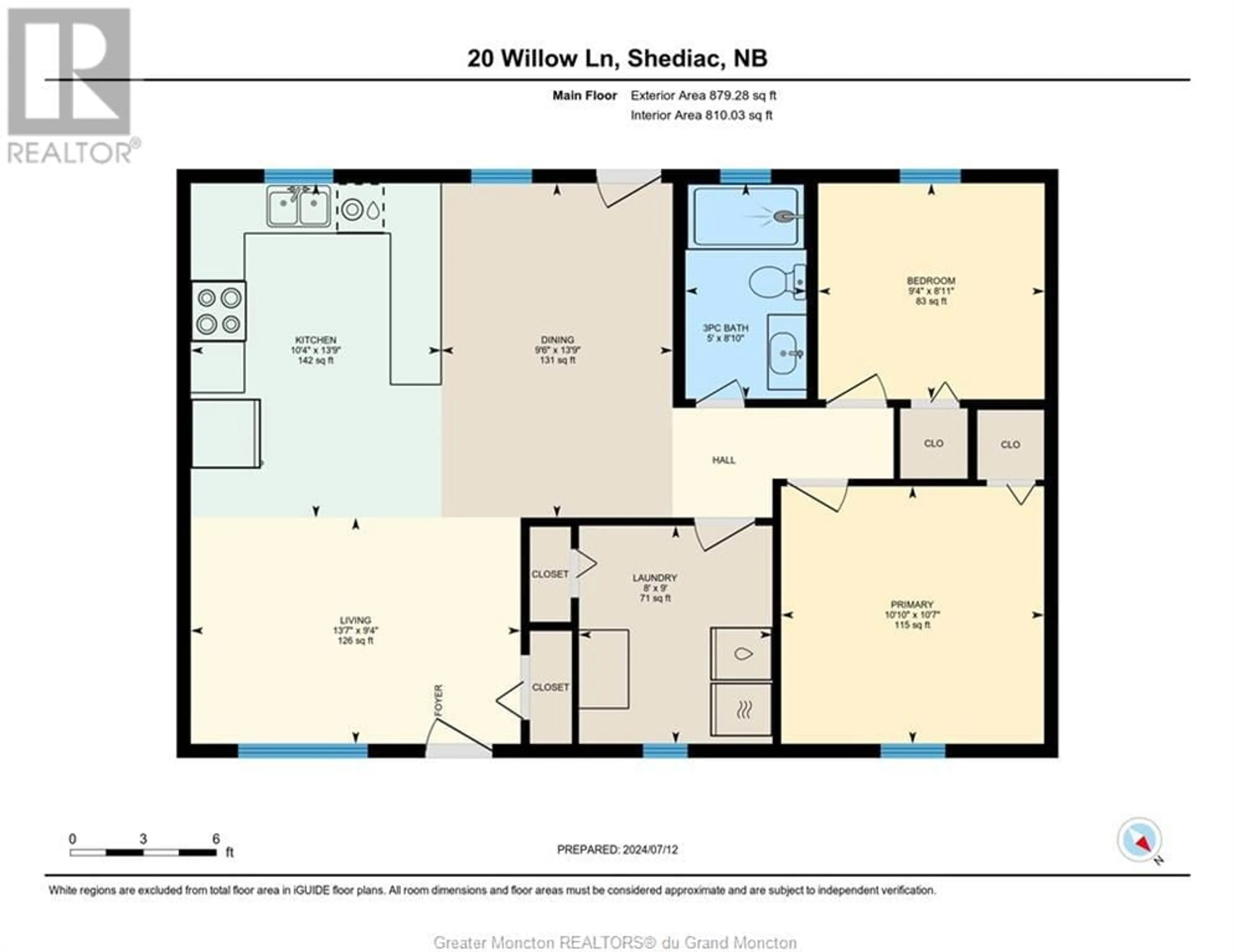 Floor plan for 20 Willow LANE, Pointe Du Chene New Brunswick E4P5K6