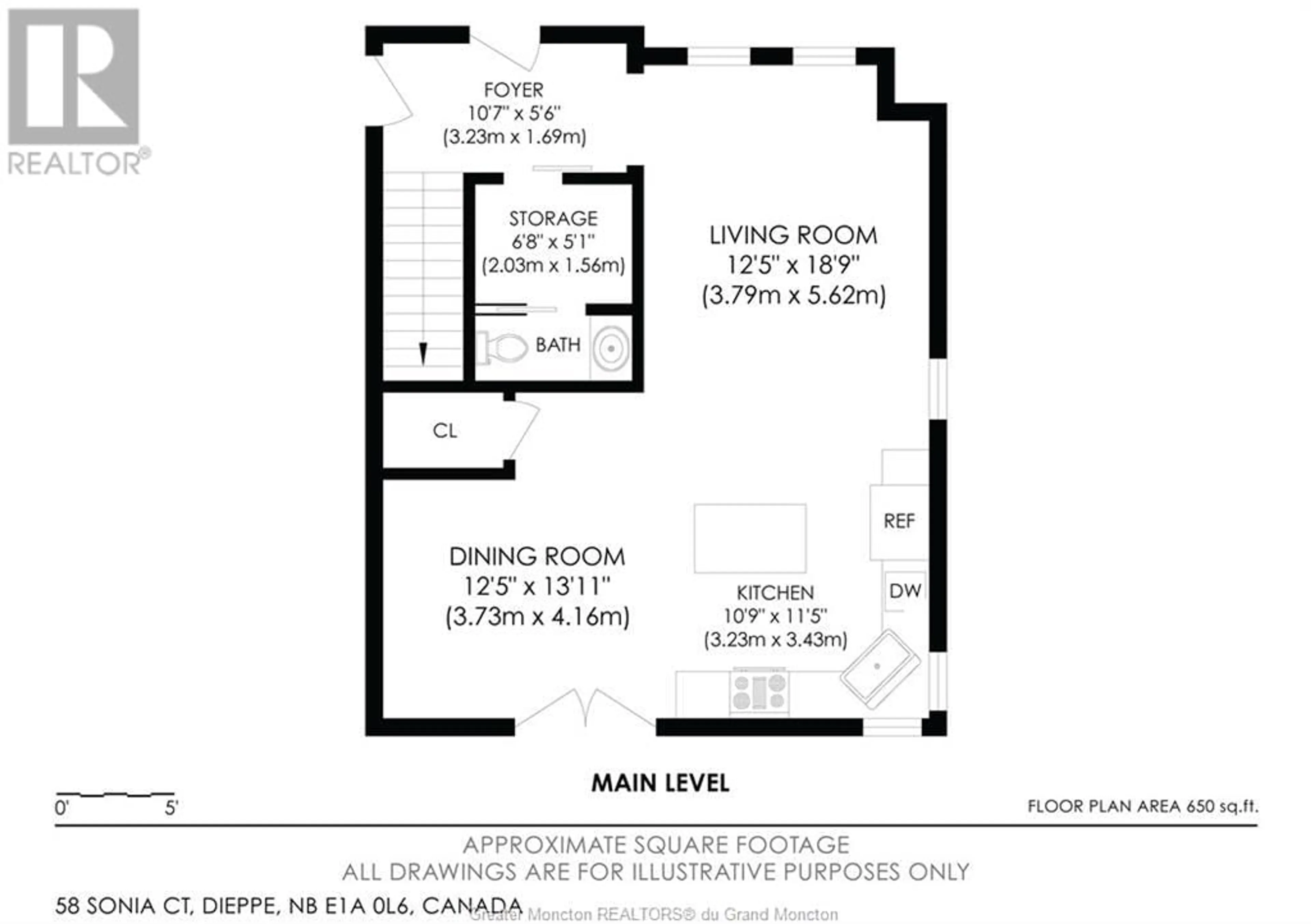 Floor plan for 58 Sonia Court, Dieppe New Brunswick E1A0L6