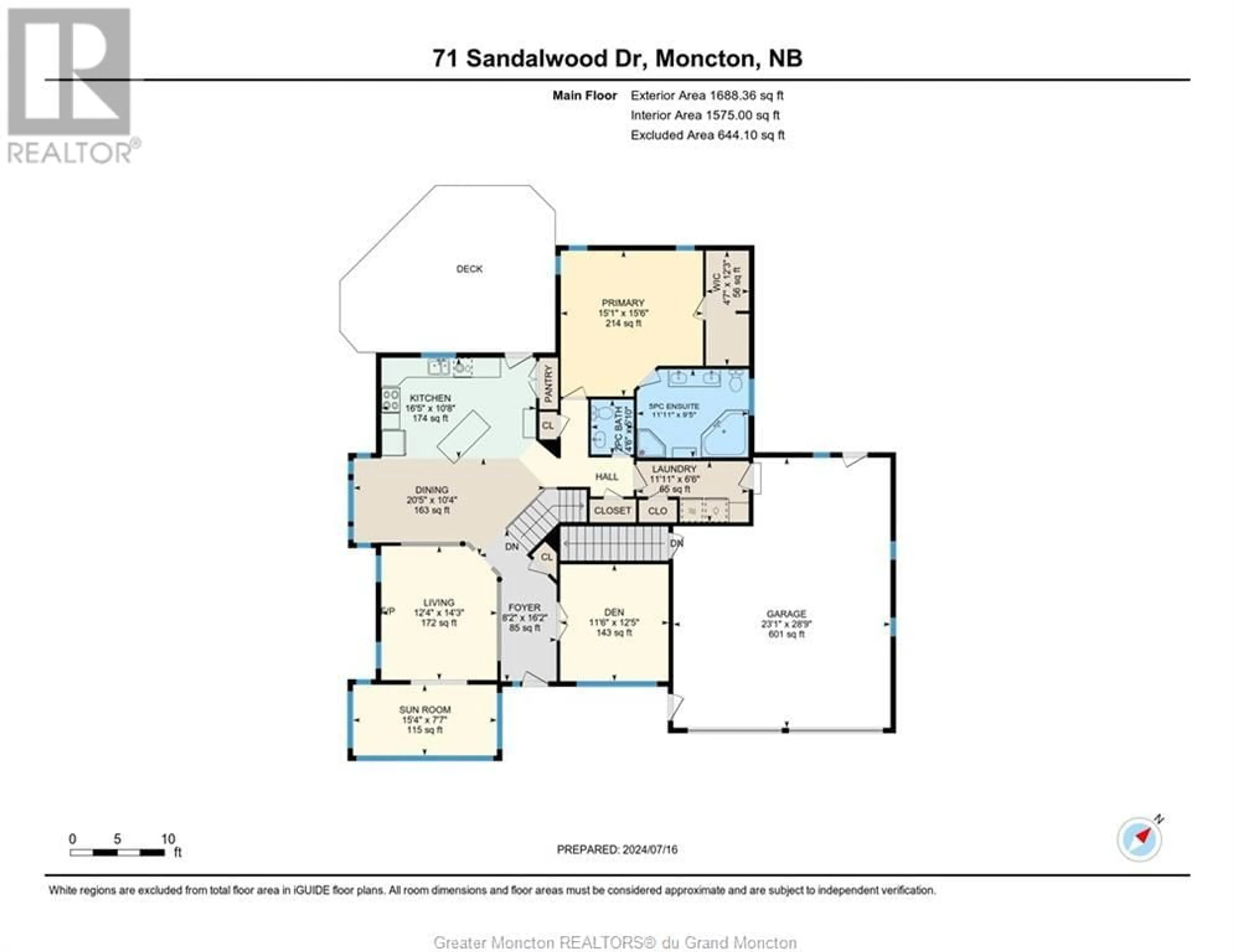Floor plan for 71 Sandalwood DR, Moncton New Brunswick E1G1Z5