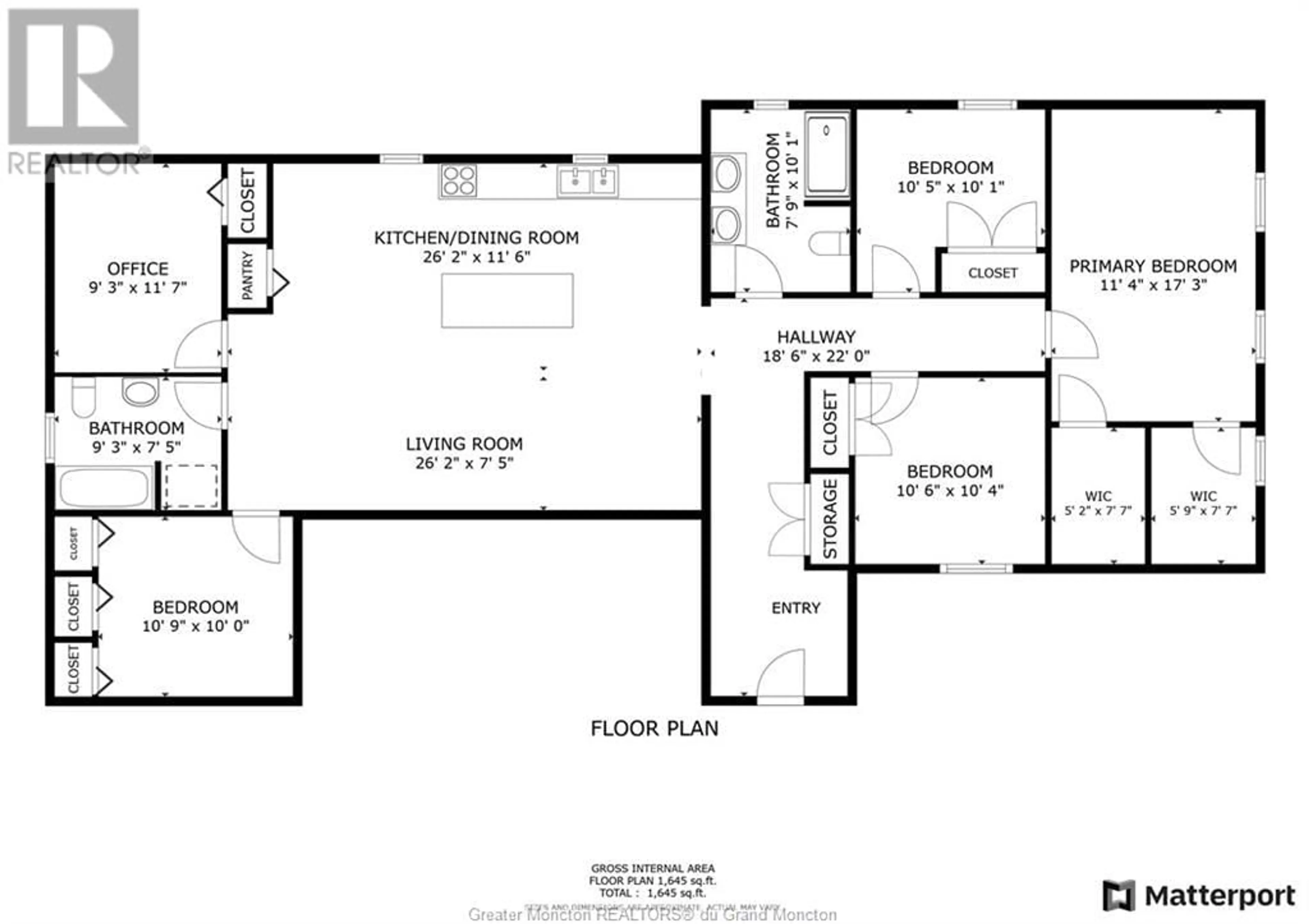 Floor plan for 2840 Acadie, Cap Pele New Brunswick E4N1E7