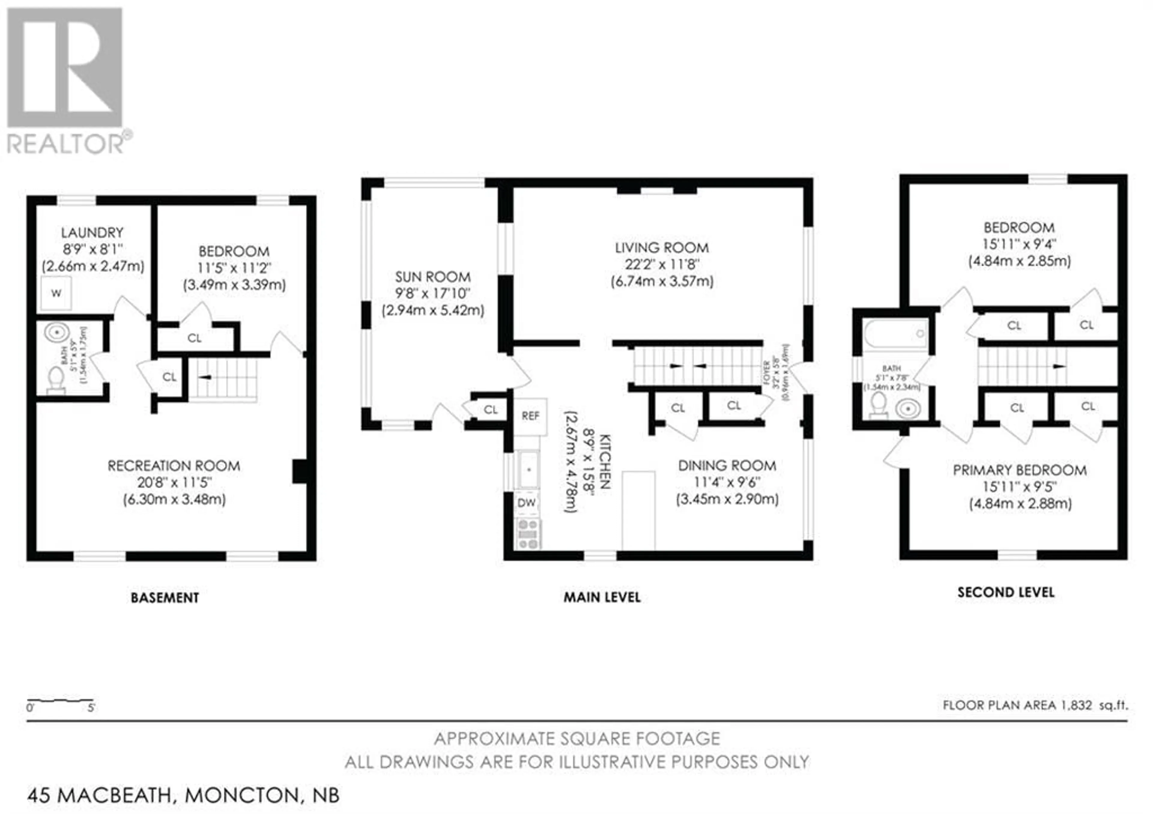 Floor plan for 45 Macbeath Avenue, Moncton New Brunswick E1C6Z2