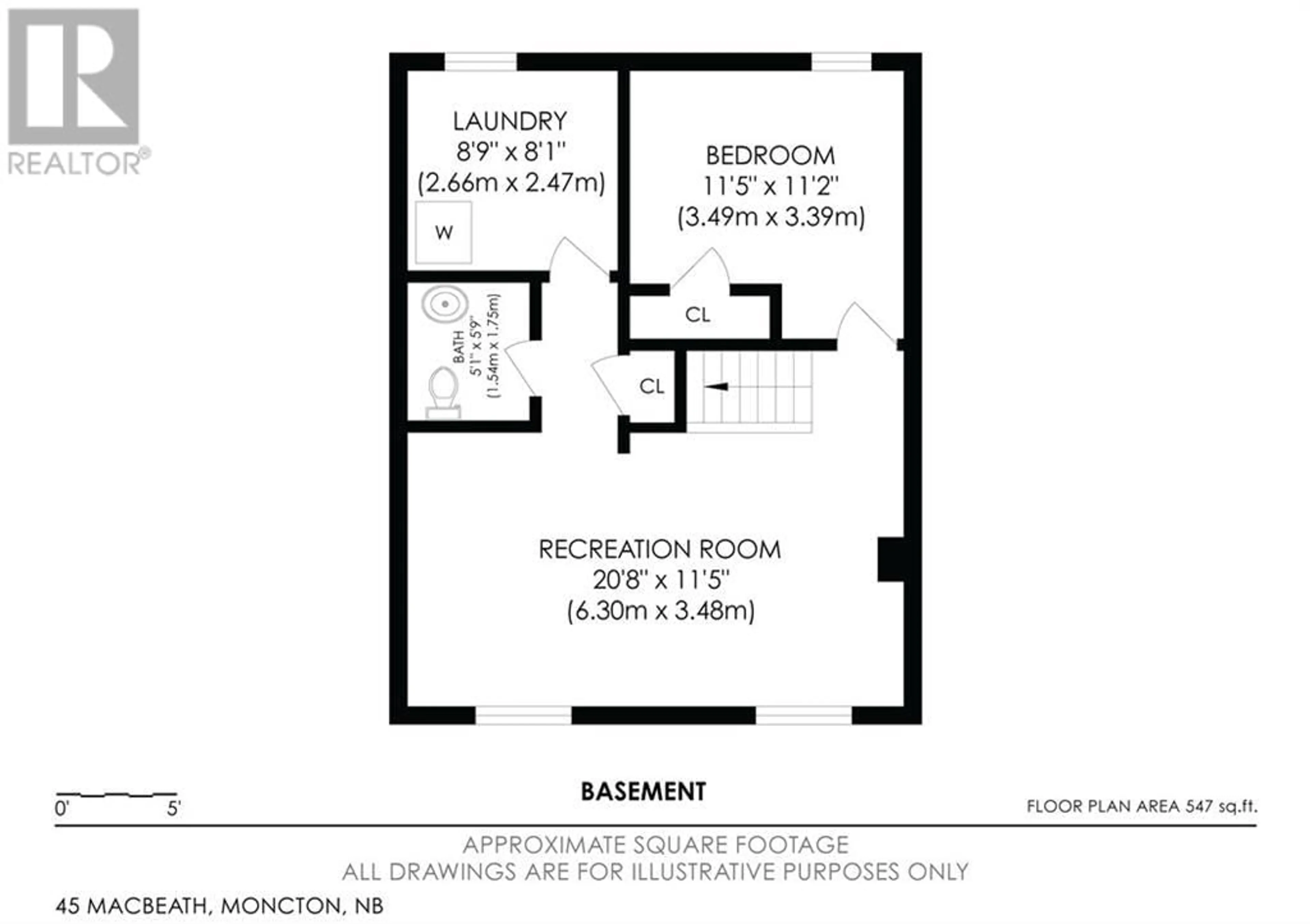 Floor plan for 45 Macbeath Avenue, Moncton New Brunswick E1C6Z2