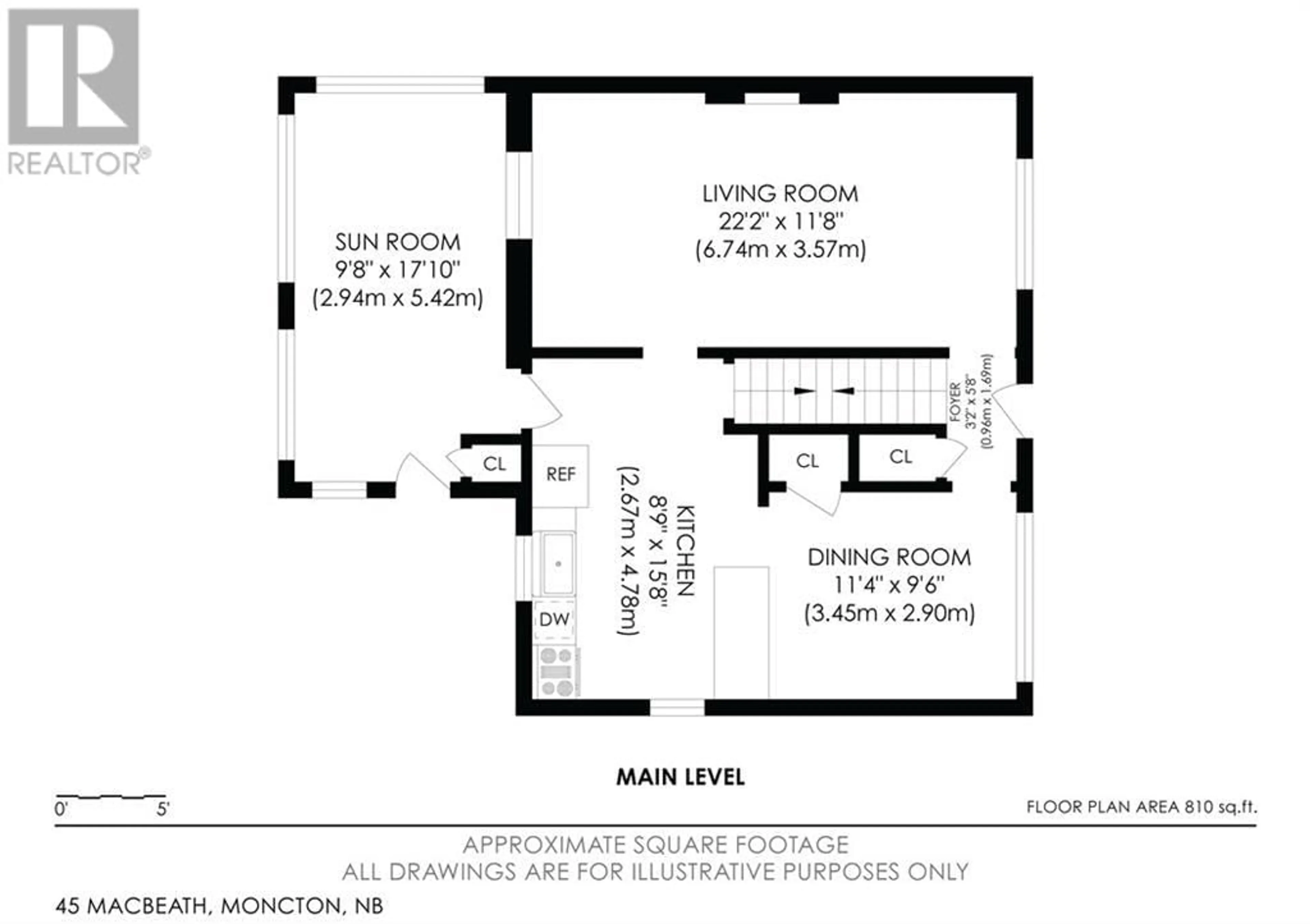 Floor plan for 45 Macbeath Avenue, Moncton New Brunswick E1C6Z2