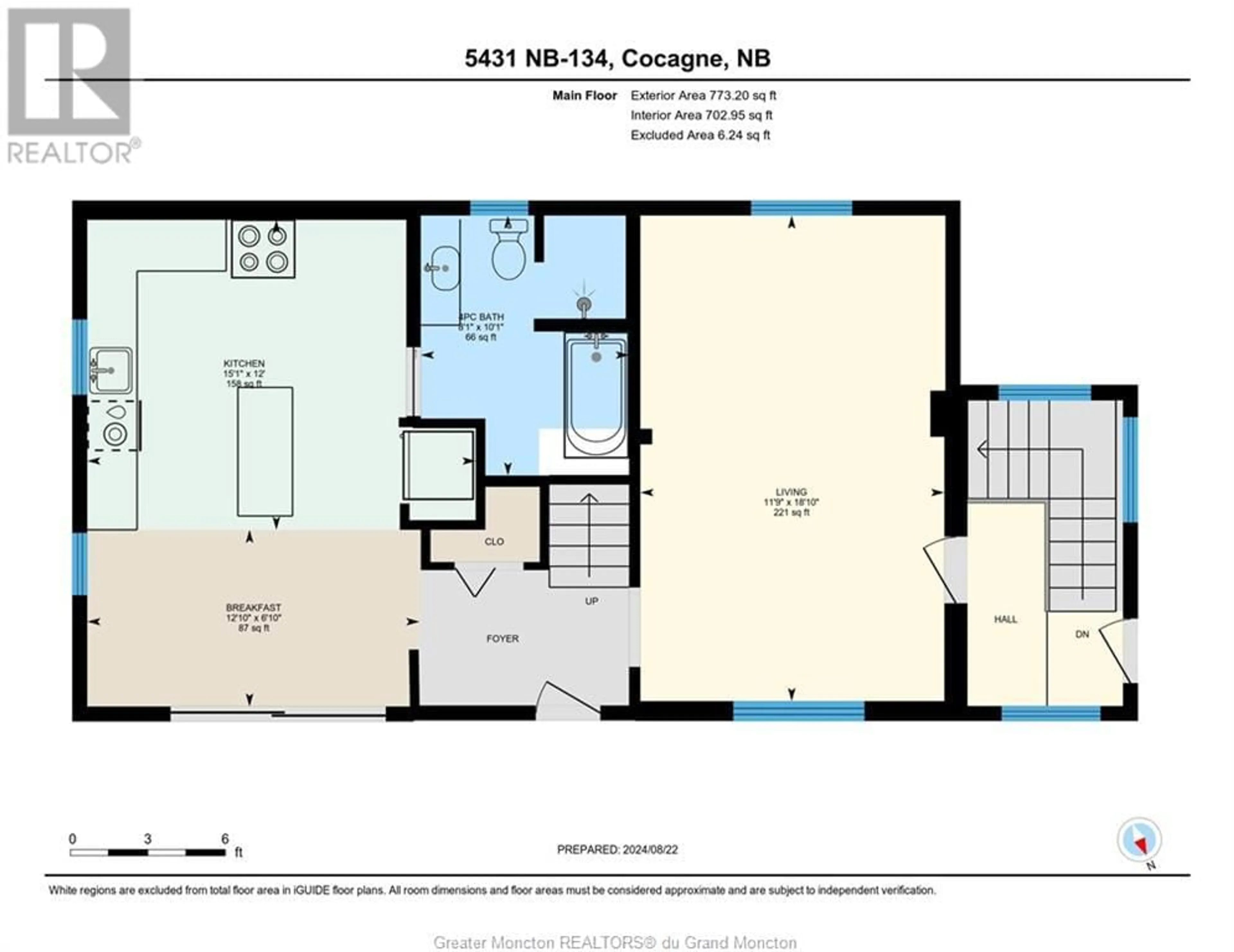 Floor plan for 5431 Route 134, Dundas New Brunswick E4R2Z1