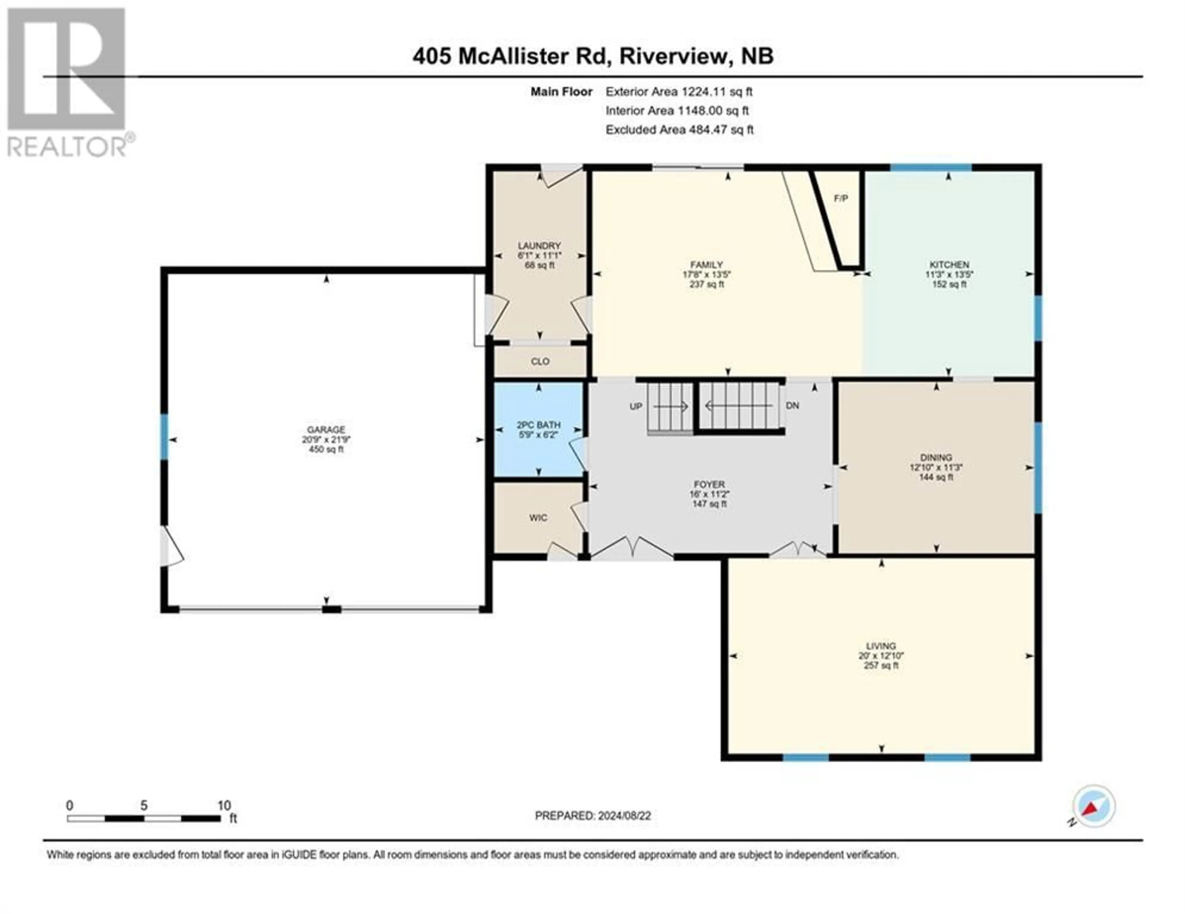 Floor plan for 405 McAllister Road, Riverview New Brunswick E1B1T9