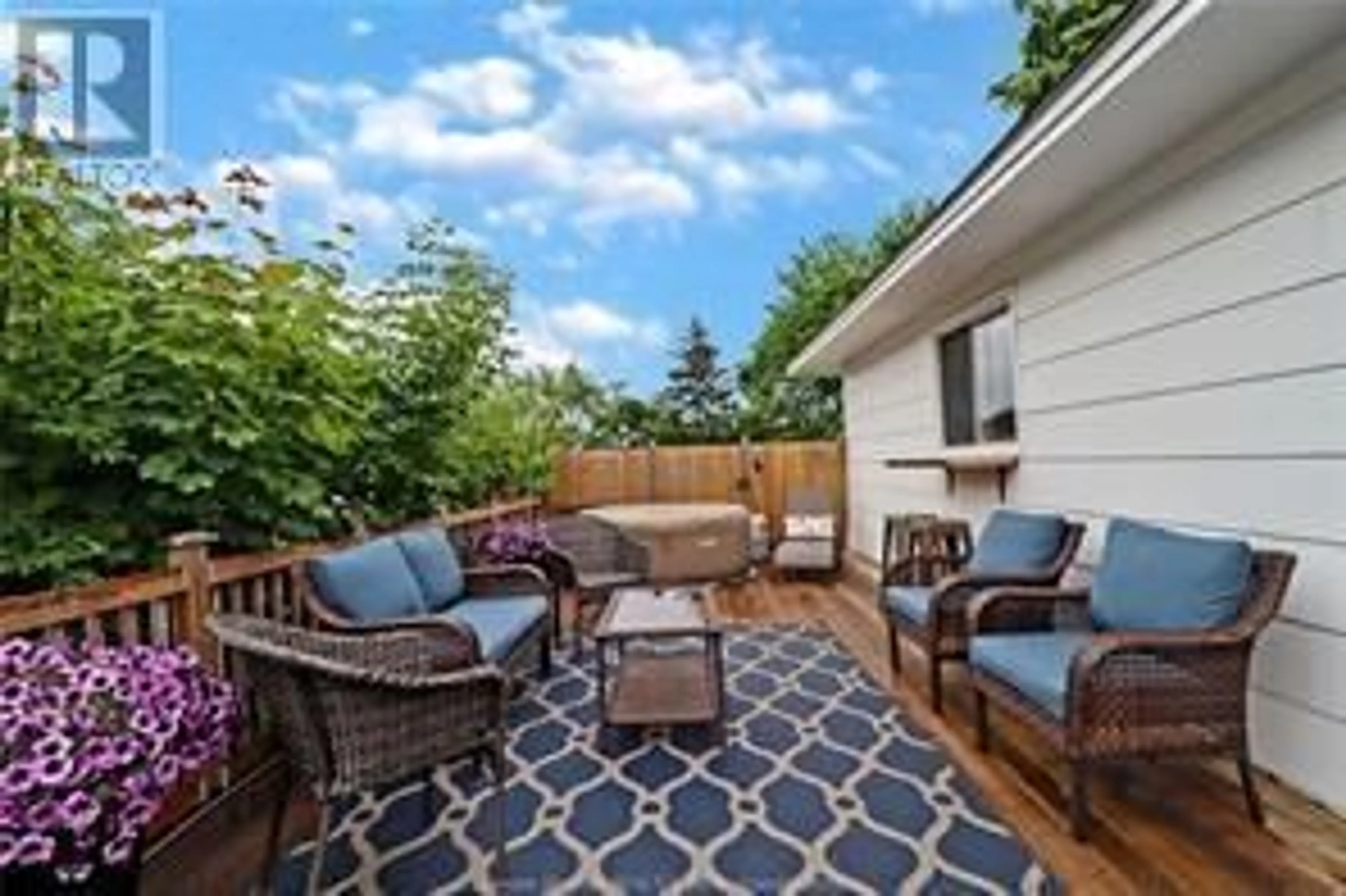 Patio, the fenced backyard for 169 Jones, Moncton New Brunswick E1C6K1