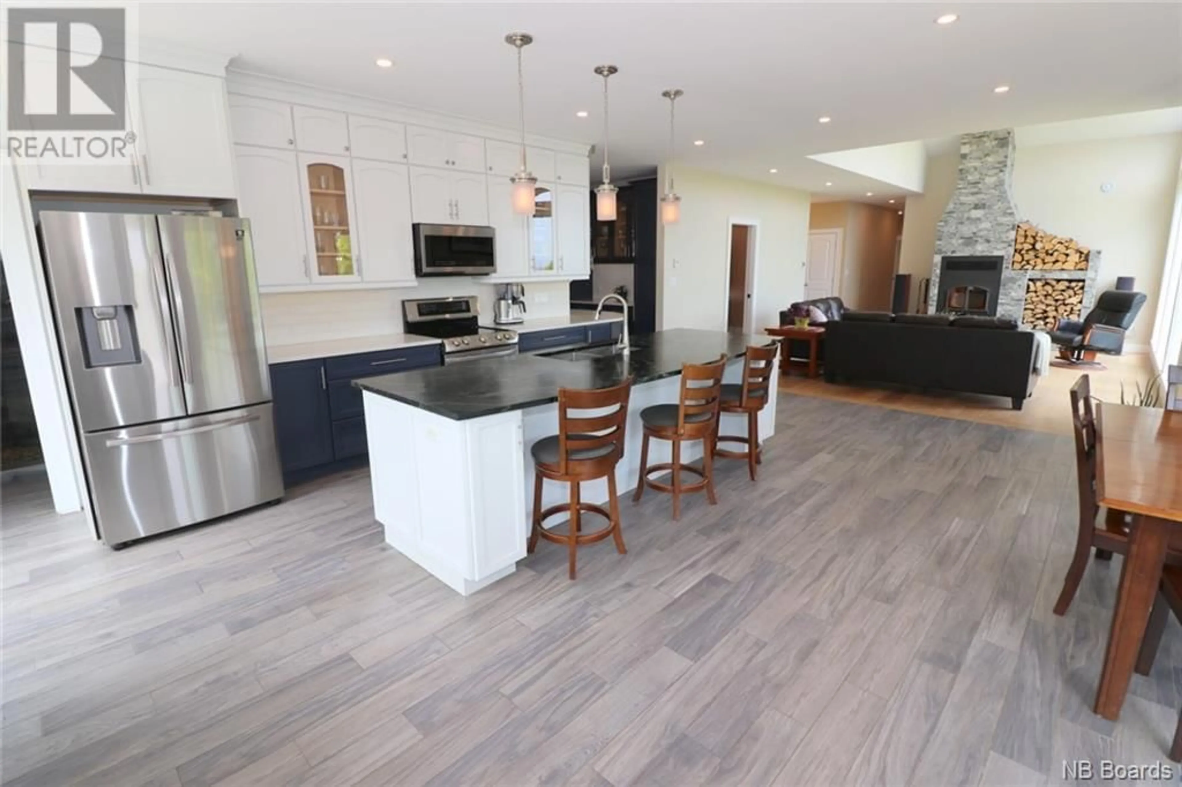 Open concept kitchen for 55 Bayview Heights, Grand Manan New Brunswick E5G1C1