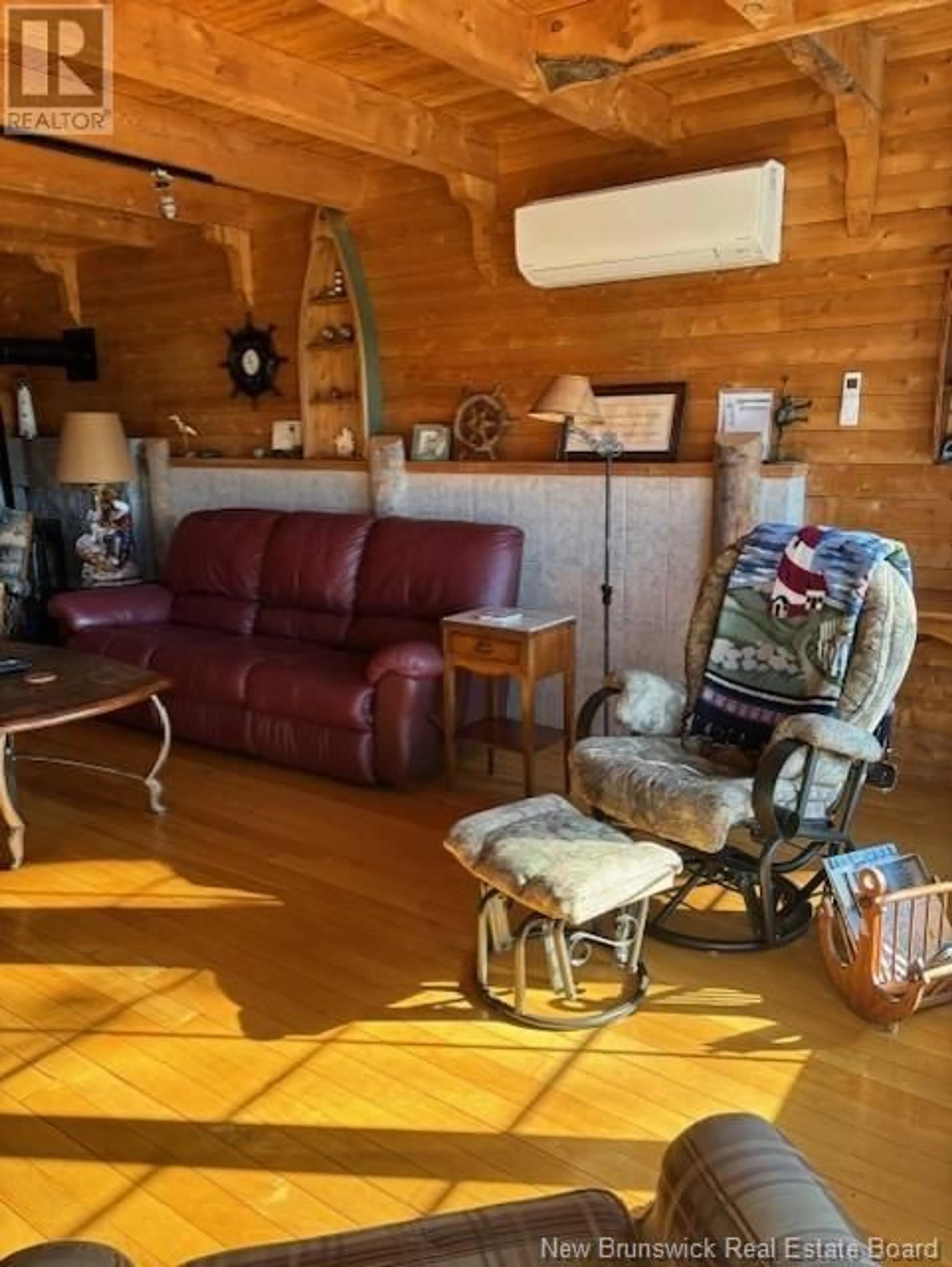 Living room, wood floors for 45 Board Road Ext., Oak Bay New Brunswick E2L4K4