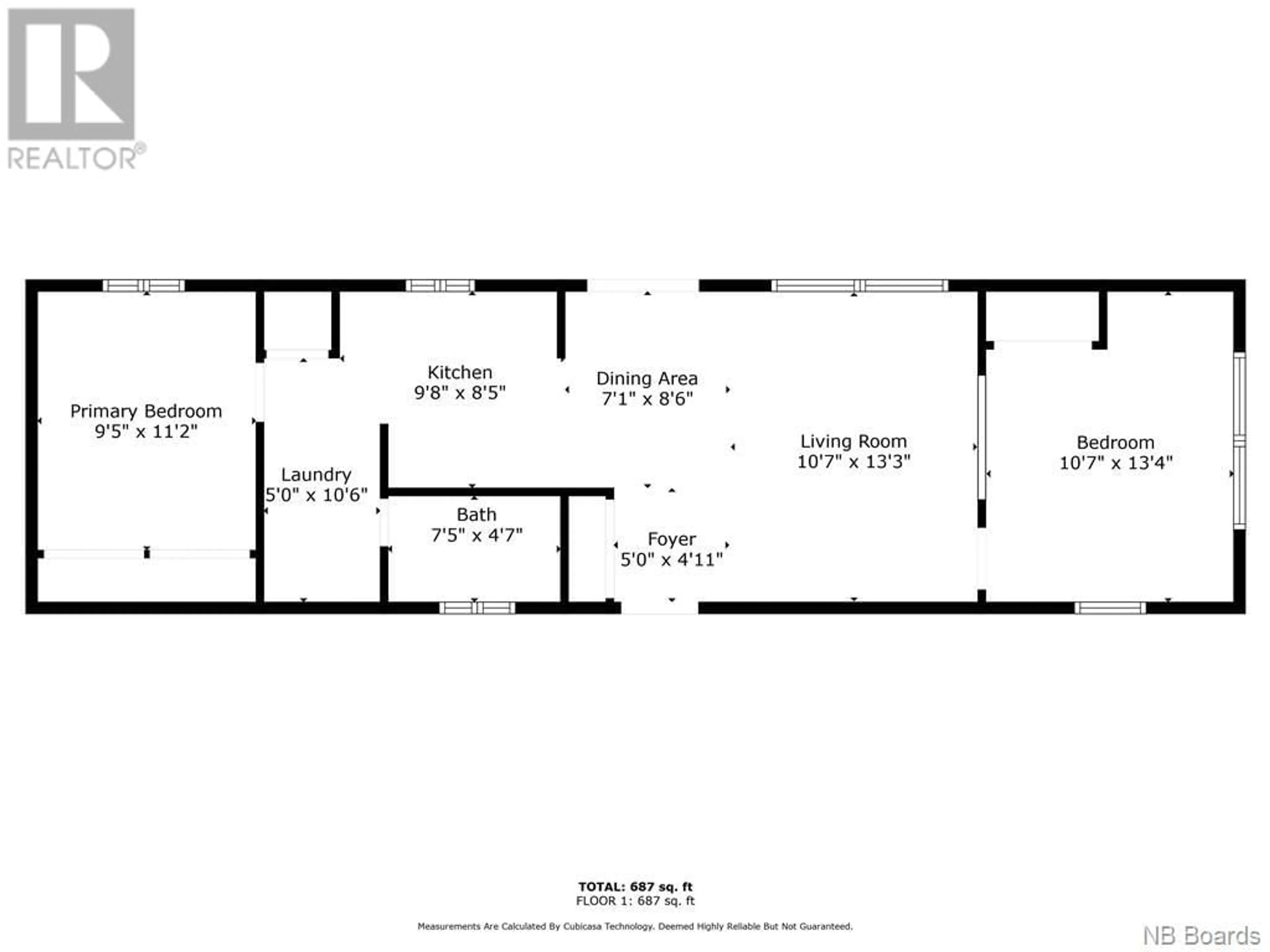 Floor plan for 281 Rue Marcoux, Balmoral New Brunswick E8E1J3