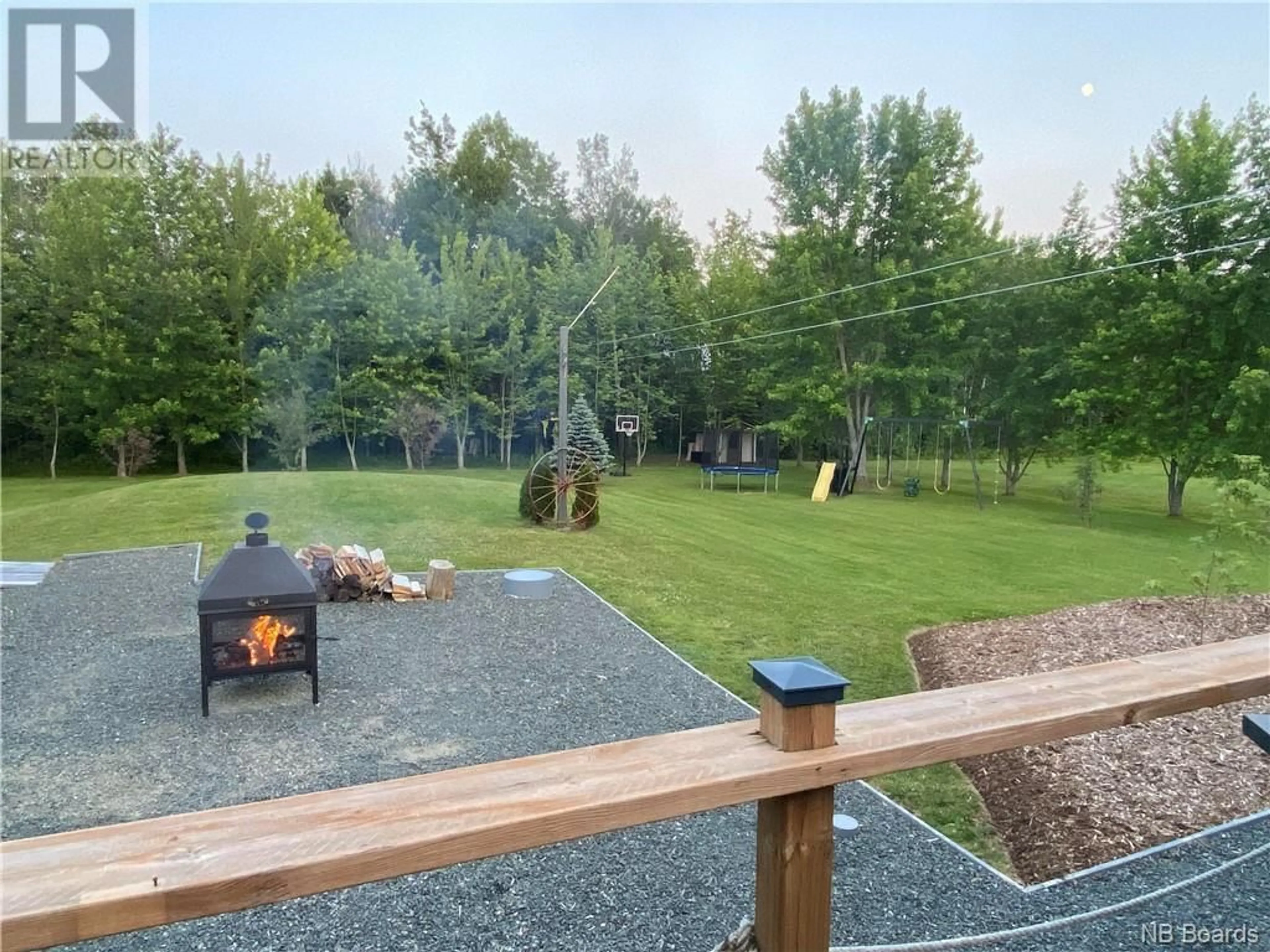 Patio, the fenced backyard for 59 ch Despres, Saint-André New Brunswick E3Y2Y8