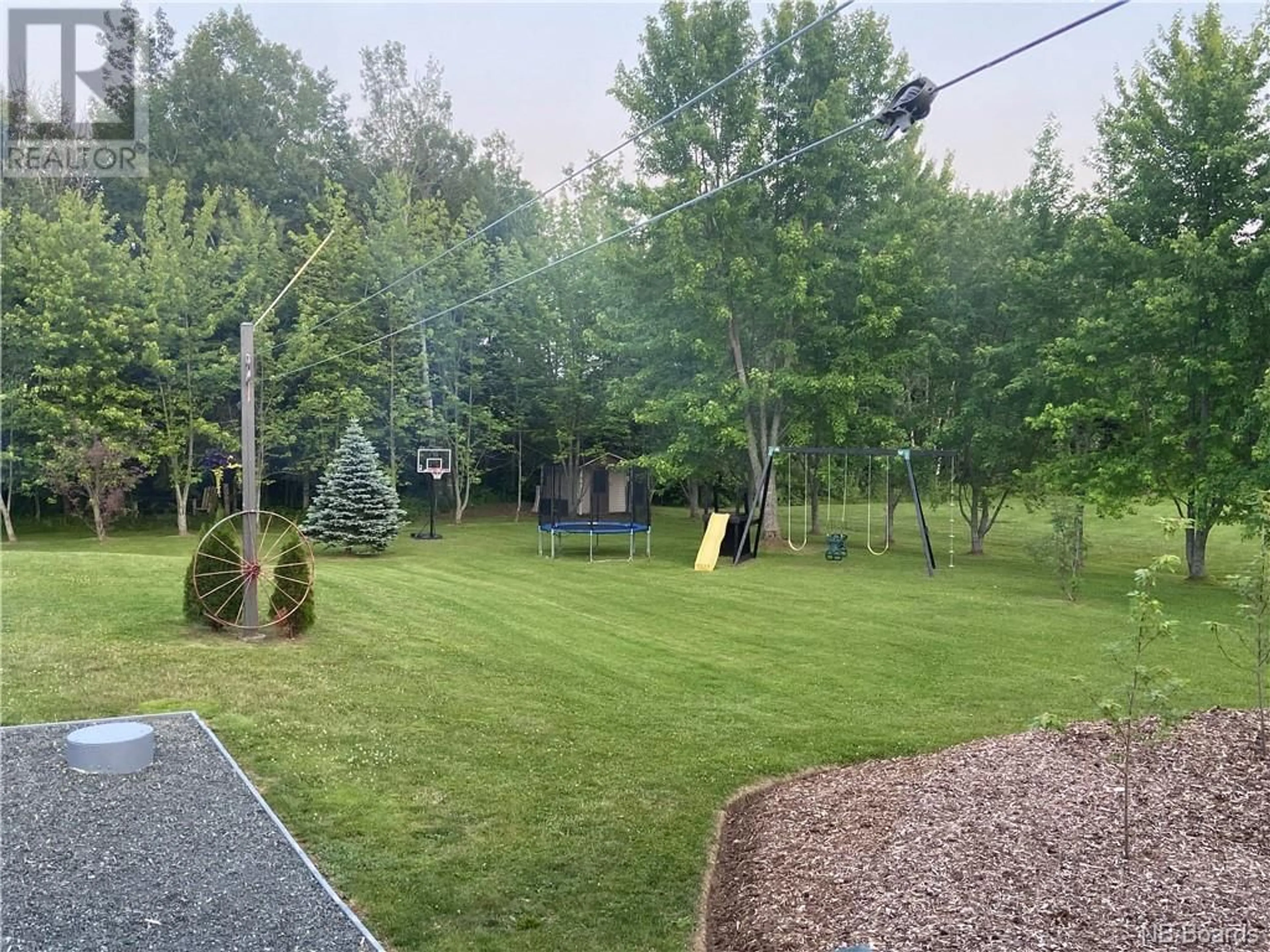 Patio, the fenced backyard for 59 ch Despres, Saint-André New Brunswick E3Y2Y8