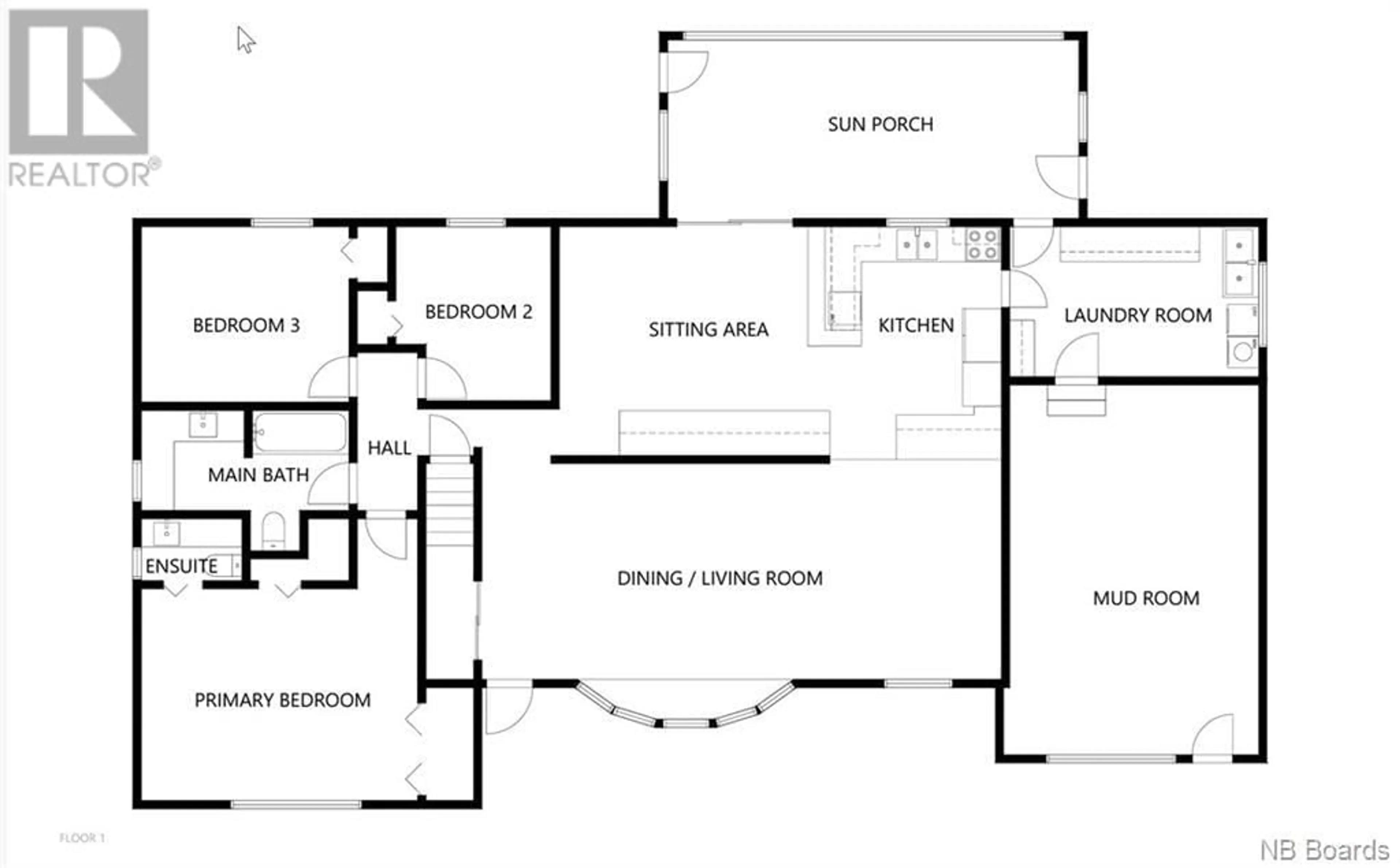 Floor plan for 209 Route 121, Bloomfield New Brunswick E5N7V2