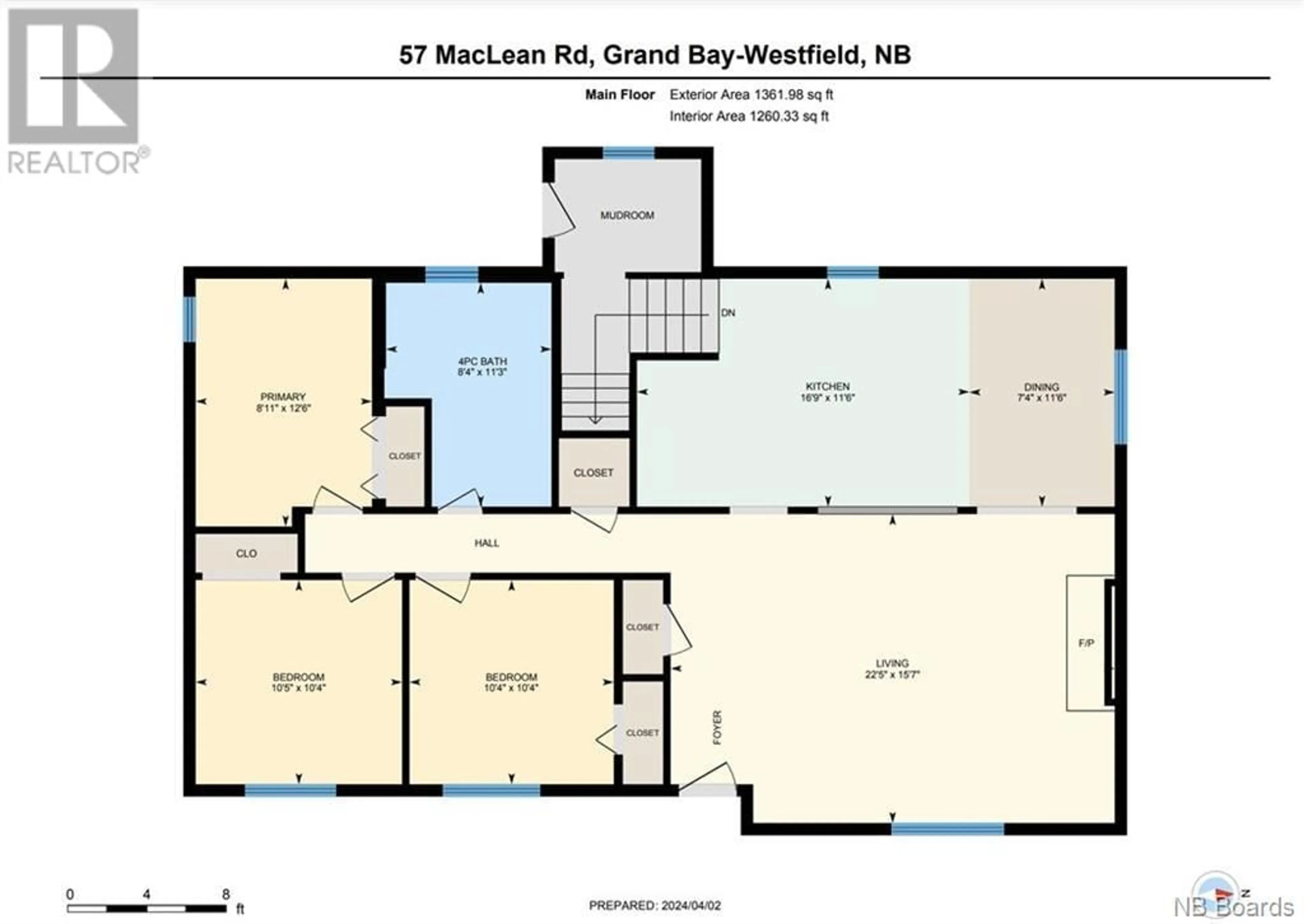 Floor plan for 57 MacLean Road, Grand Bay-Westfield New Brunswick E5K3K2