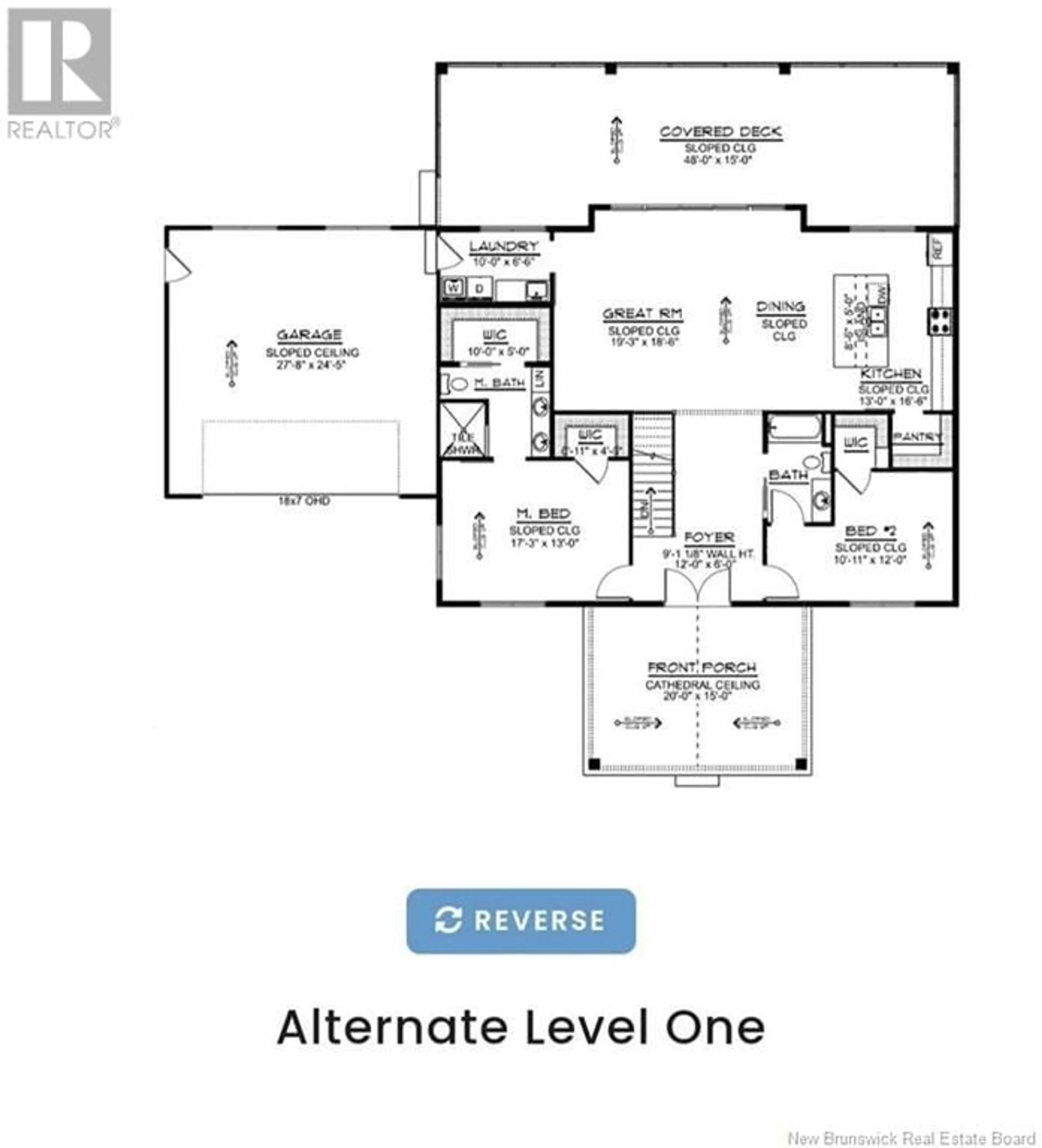 Floor plan for Lot 7 Edgewater Lane, Keswick Ridge New Brunswick O0O0O0