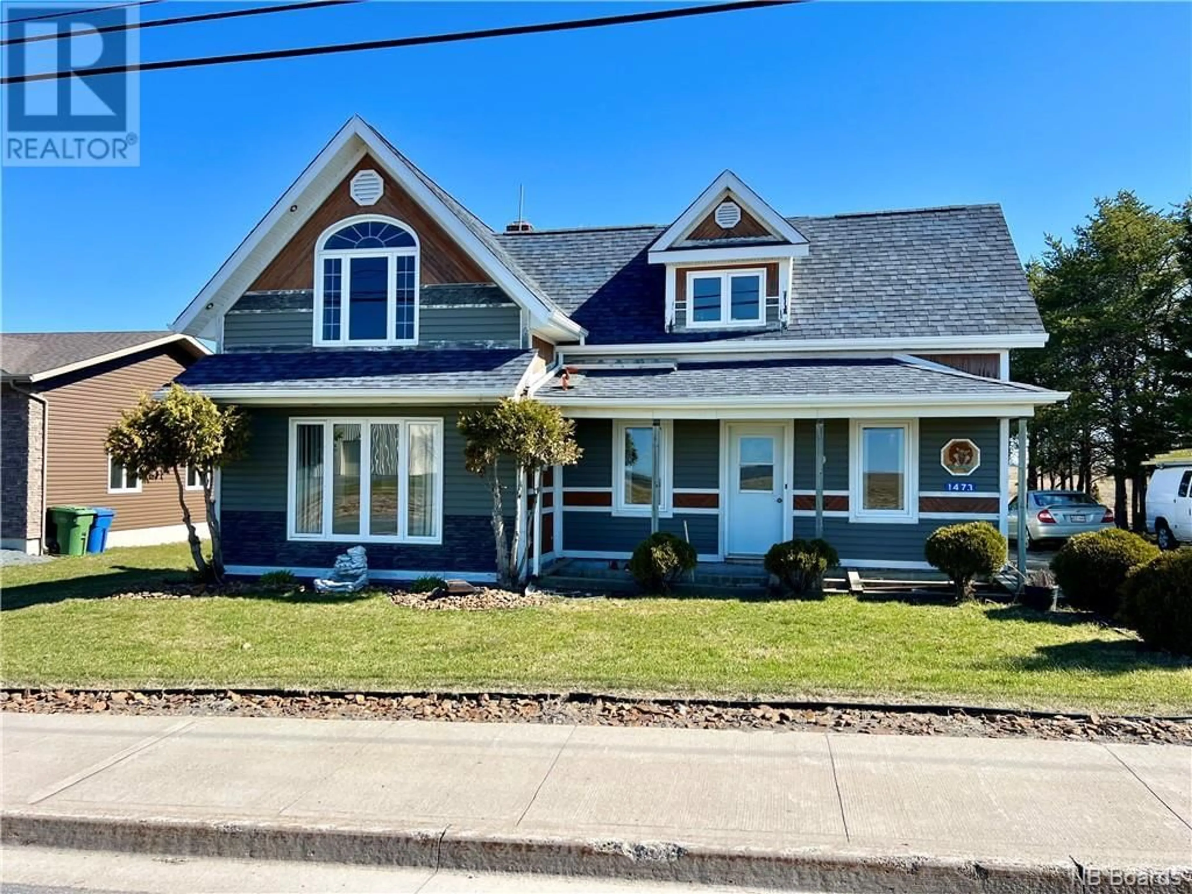 Home with vinyl exterior material, street for 1473 TOBIQUE ROAD, Drummond New Brunswick E3Y2P7